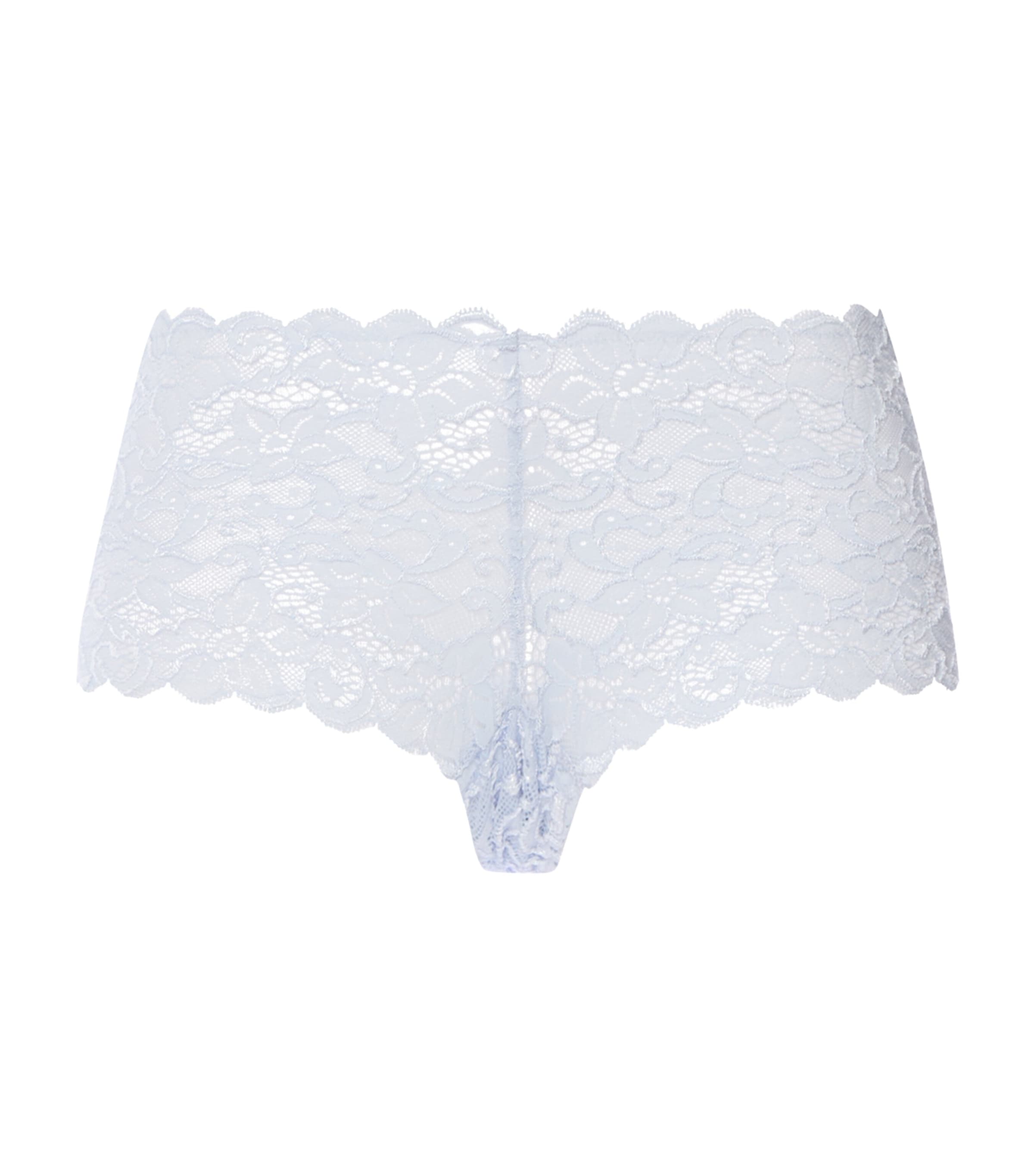 Hanro Womens Lace Moments Maxi Briefs Blue Dove