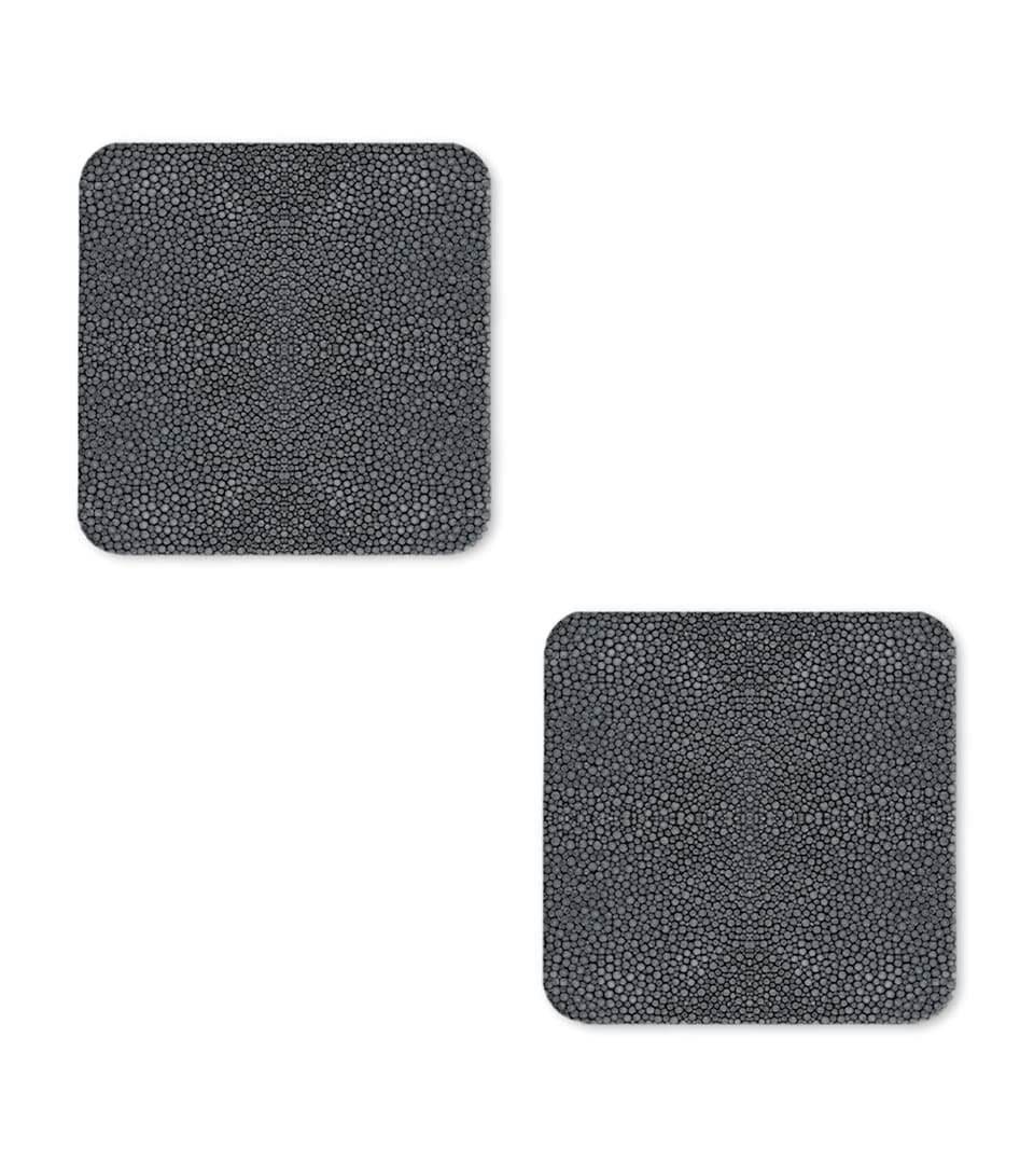 Hestia Set of 2 Prestige Square Coasters Anthricite