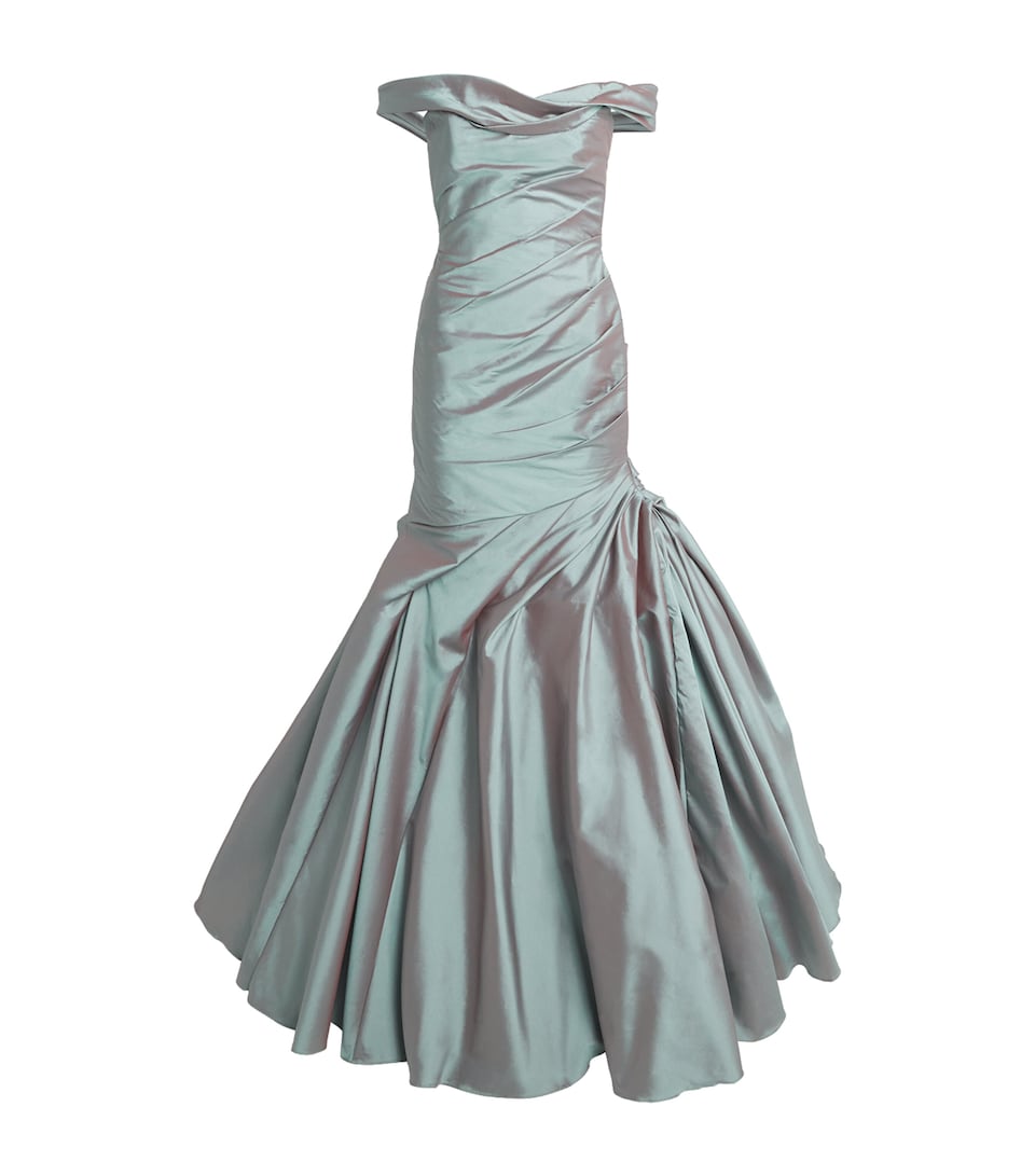 Taffeta Asymmetric Loudres Gown