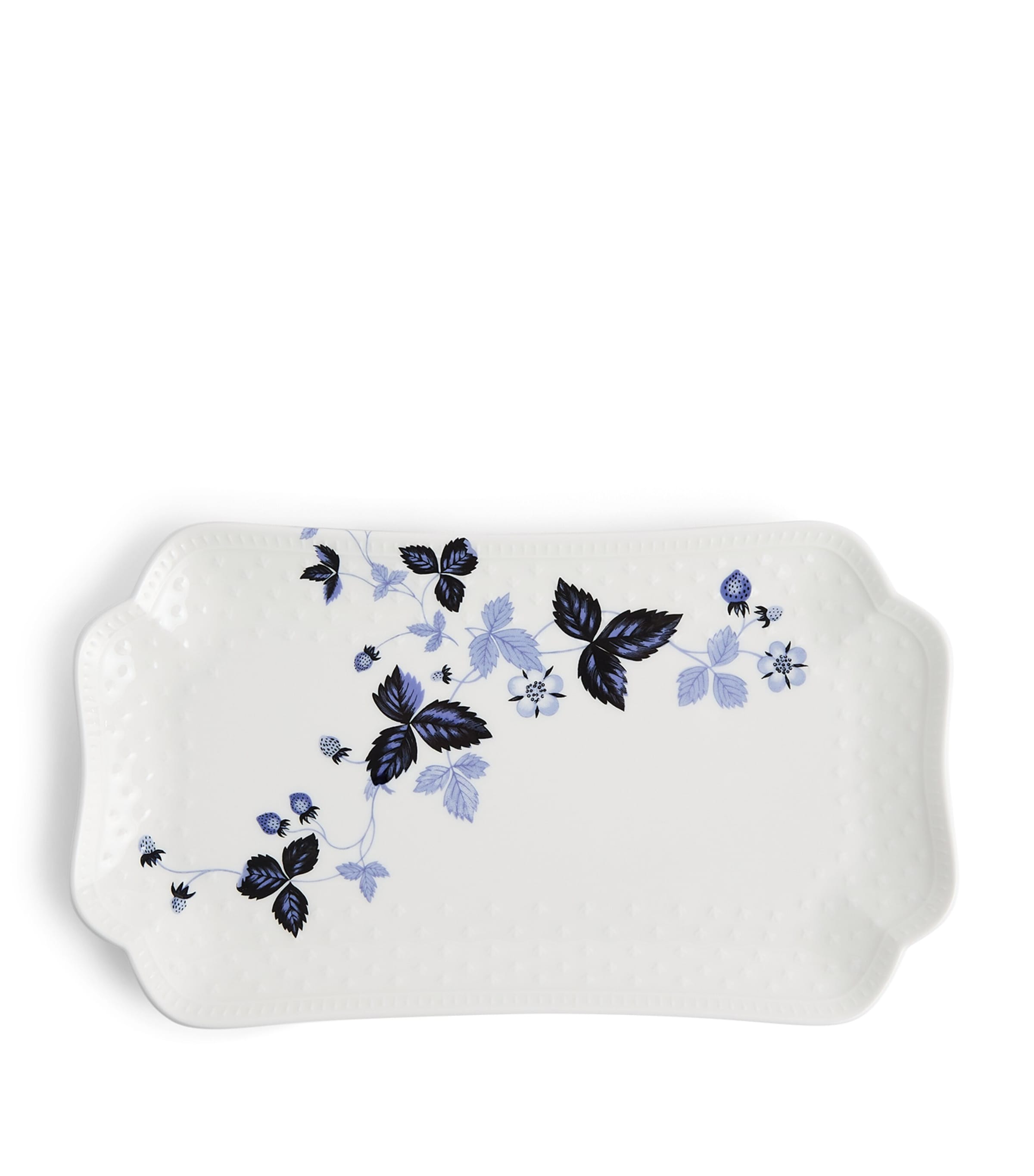 Wedgwood Wild Strawberry Inky Blue Rectangular Dish (25cm) Blue