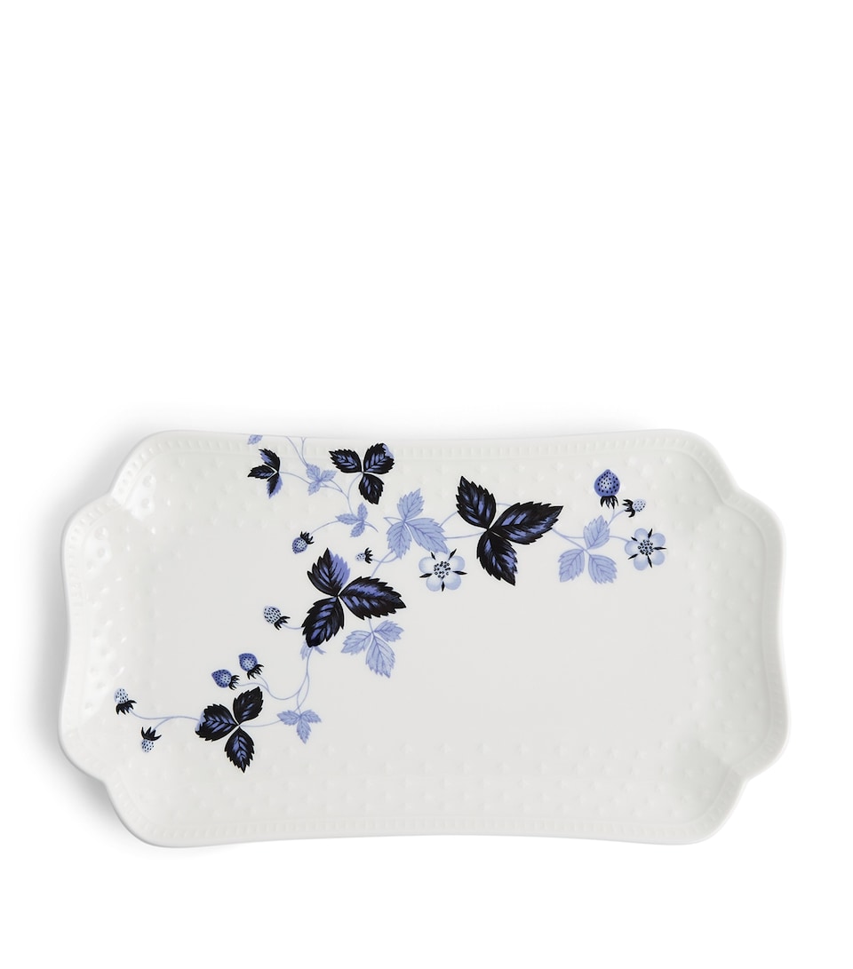 Wedgwood Wild Strawberry Inky Blue Rectangular Dish (25cm) Blue