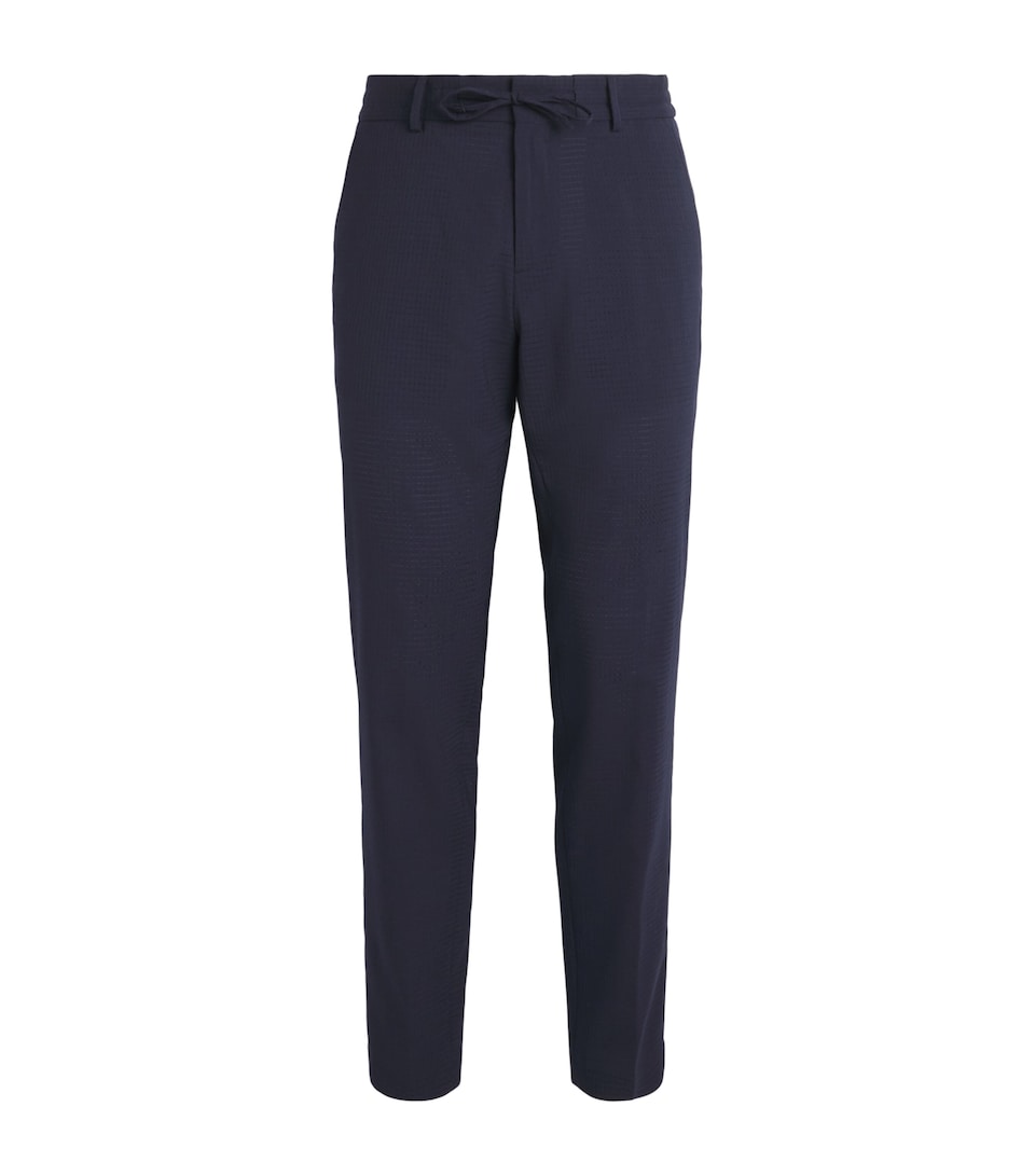 BOSS Mens Wool-Blend Elst Slim Trousers Dark Blue