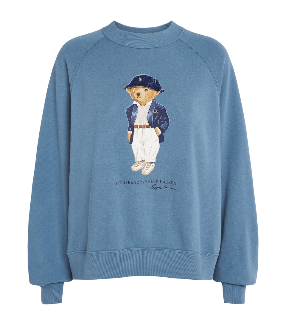 Polo Ralph Lauren Womens Polo Bear Sweatshirt Camp Blue
