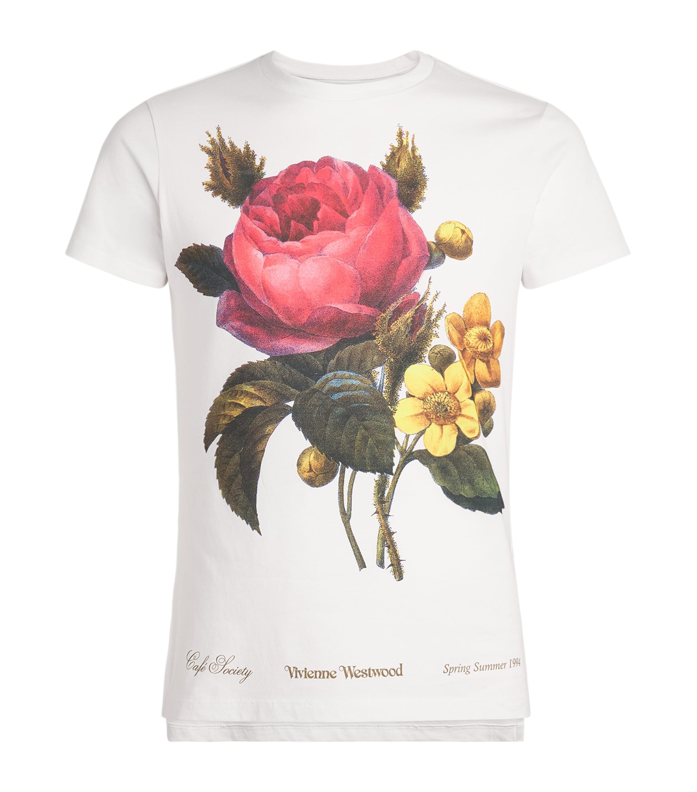 Vivienne Westwood Mens Cotton Flower T-Shirt White