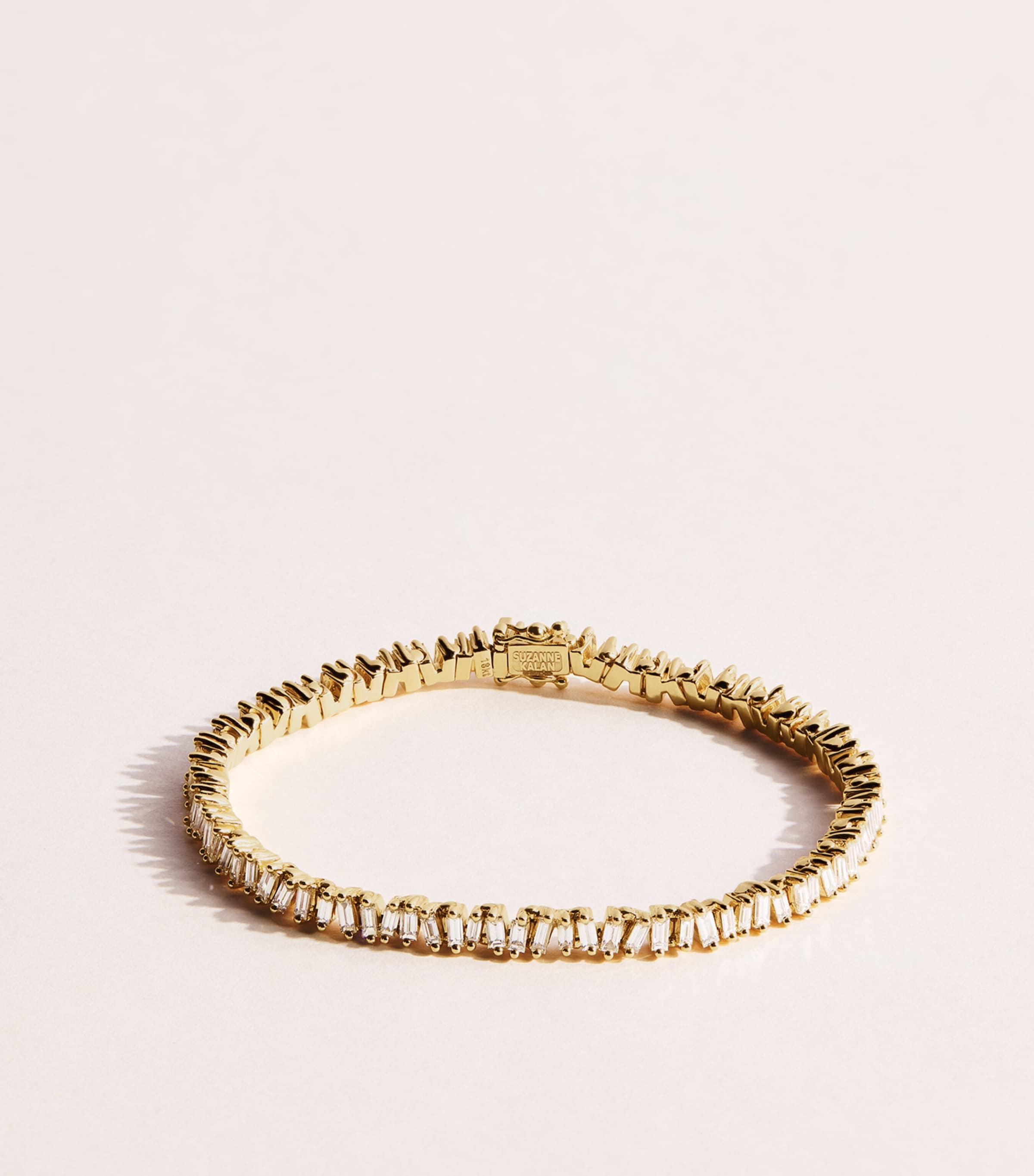 Suzanne Kalan Yellow Gold and Diamond Classic Tennis Bracelet Yg/wd