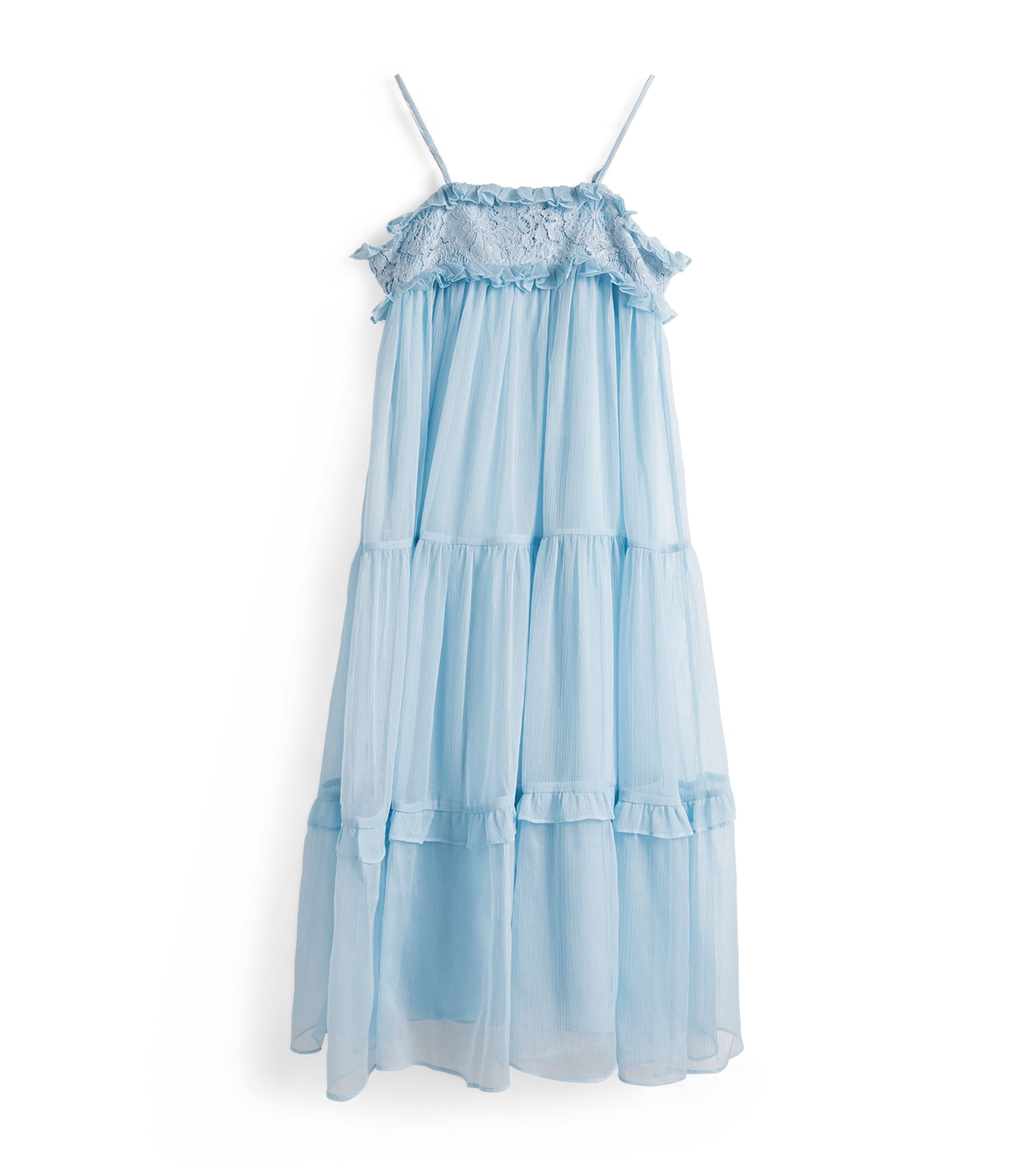 Bardot Junior Chiffon Anna Dress (8-14 Years) Soft Blue