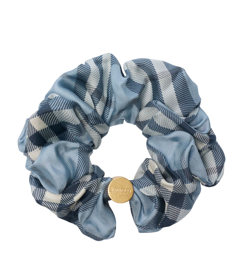 Silk Check Scrunchie