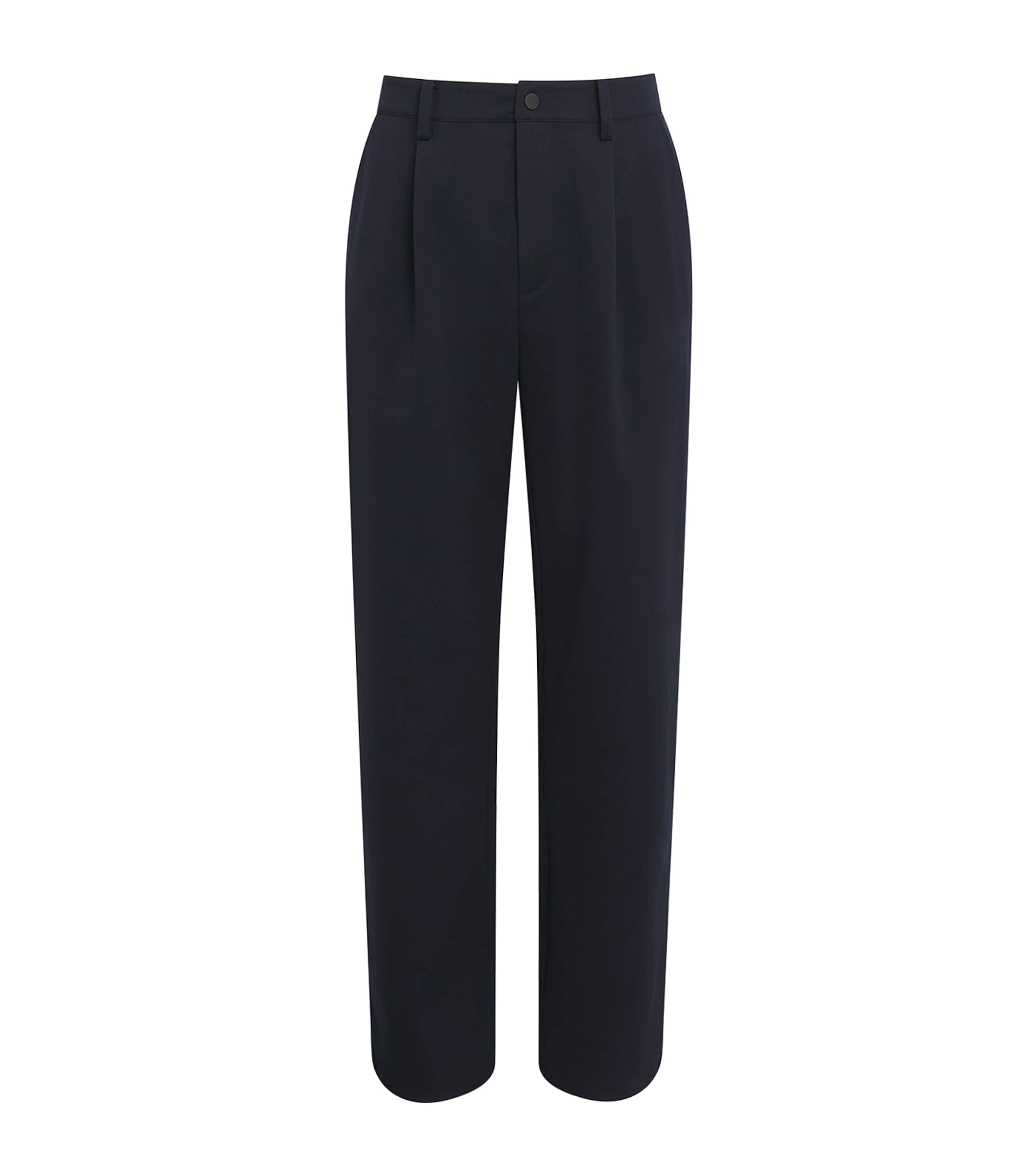 7 For All Mankind Mens Pleated Straight Trousers Blue