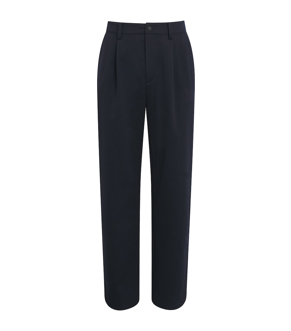 7 For All Mankind Mens Pleated Straight Trousers Blue