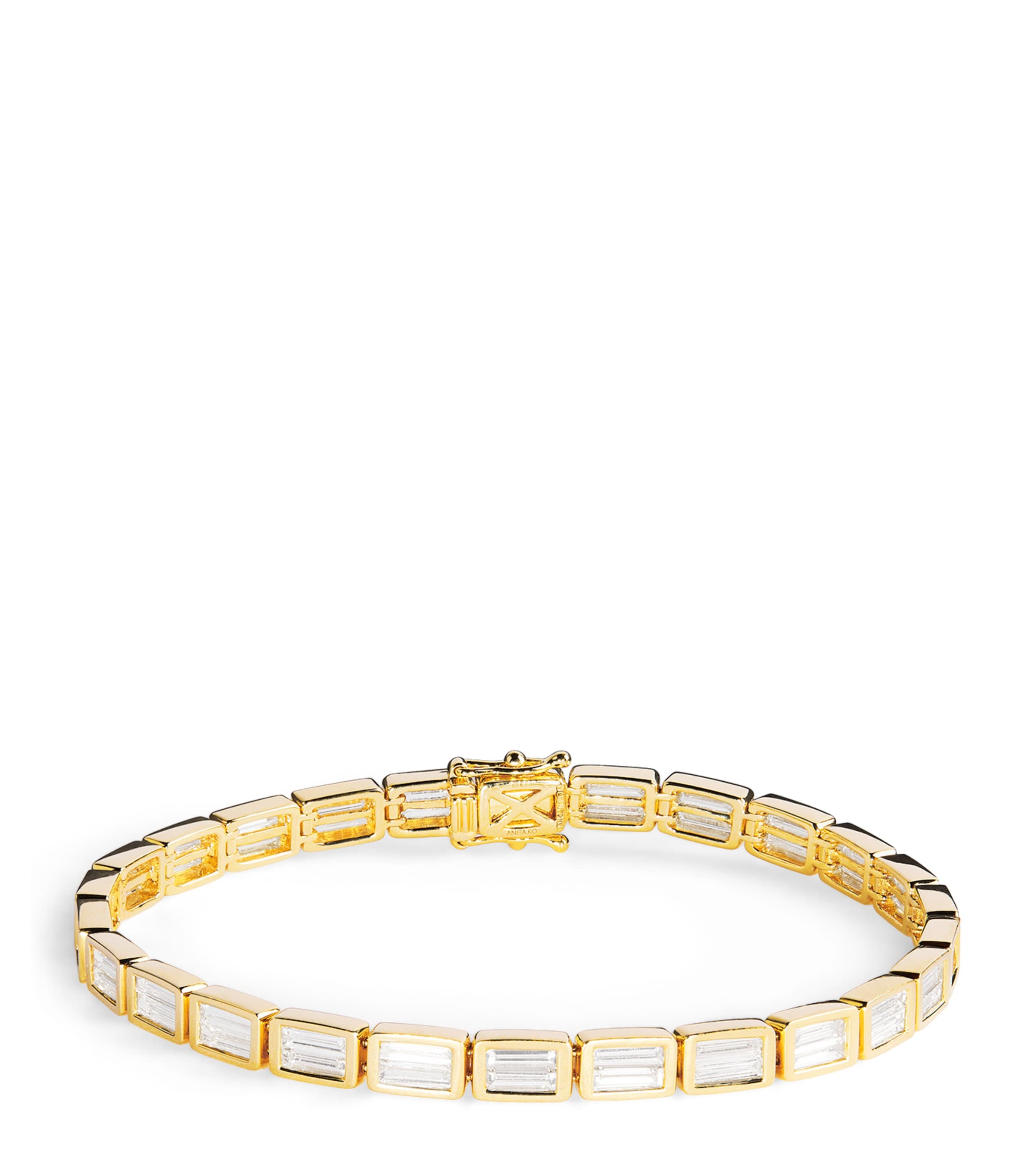 Yellow Gold and Diamond Bunny Bracelet