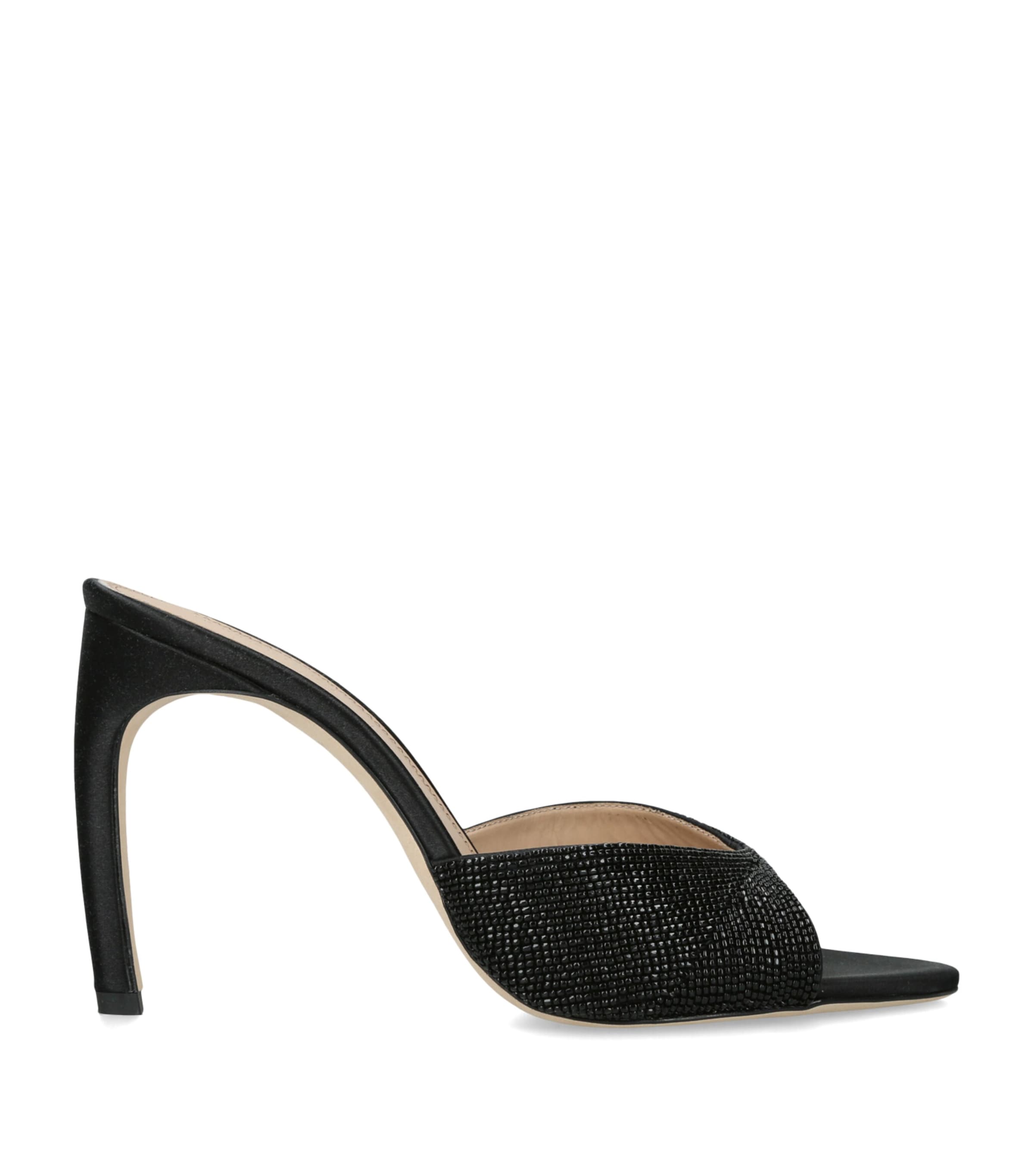 Victoria Beckham Beaded Harlow Heeled Mules 100 Black