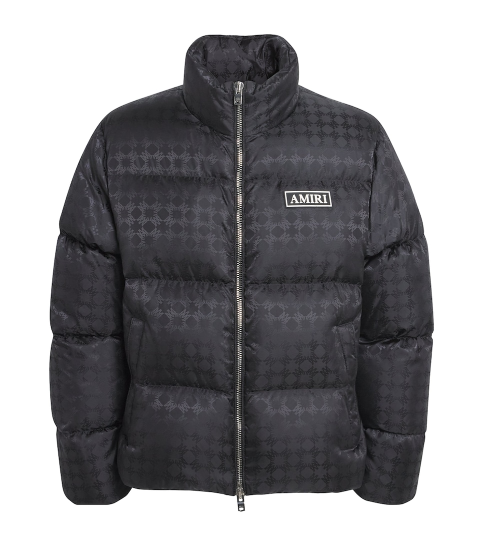 Jacquard Logo Puffer Jacket