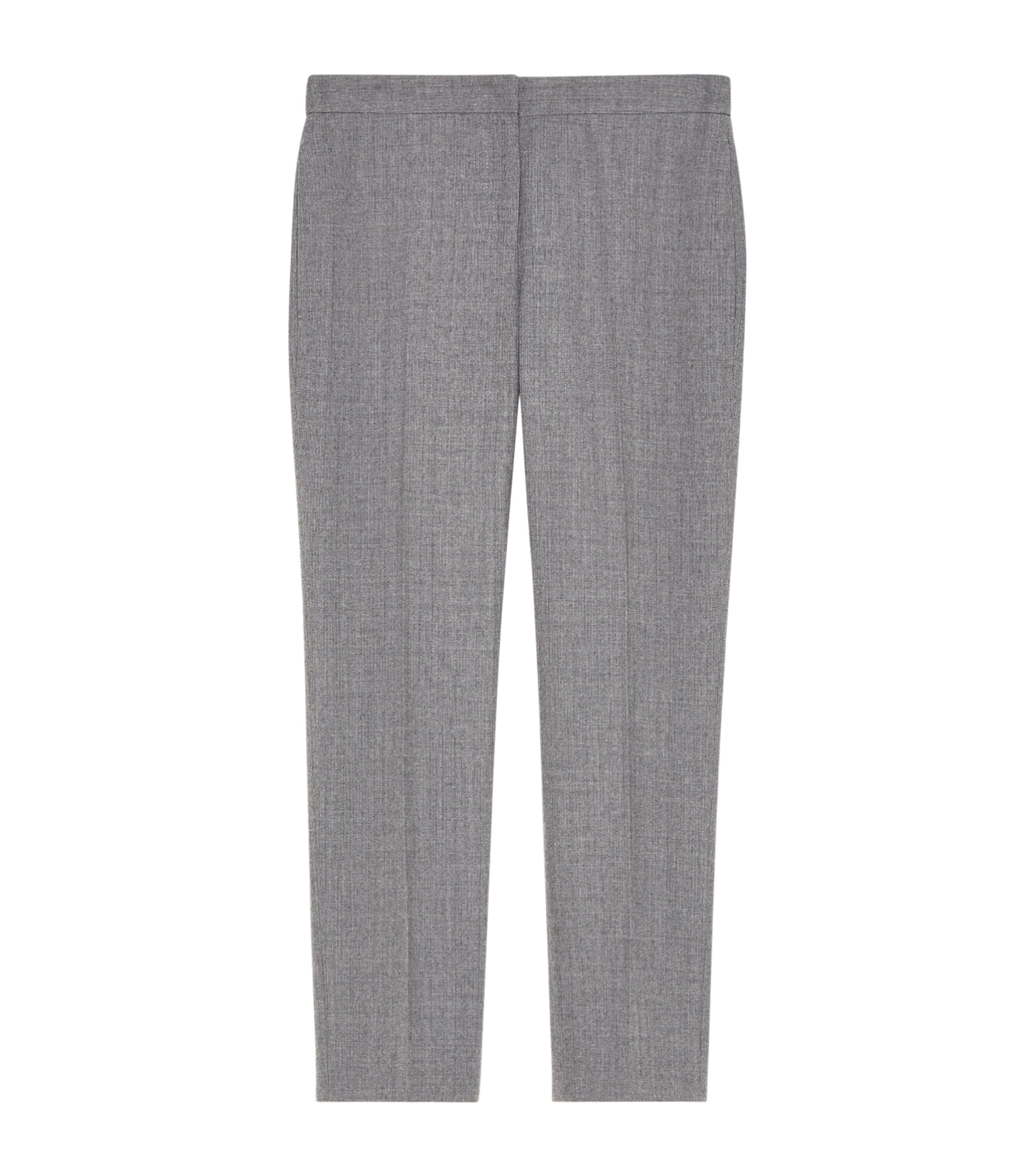 McQueen Womens Wool Cropped Cigarette Trousers