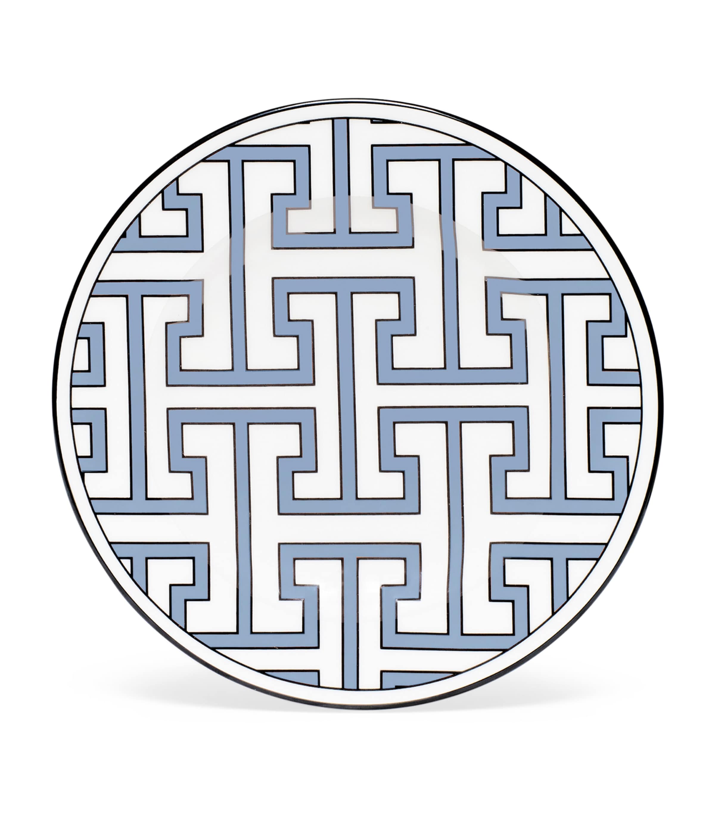 O.W.London Maze Tea Plate (16.5cm) Blue
