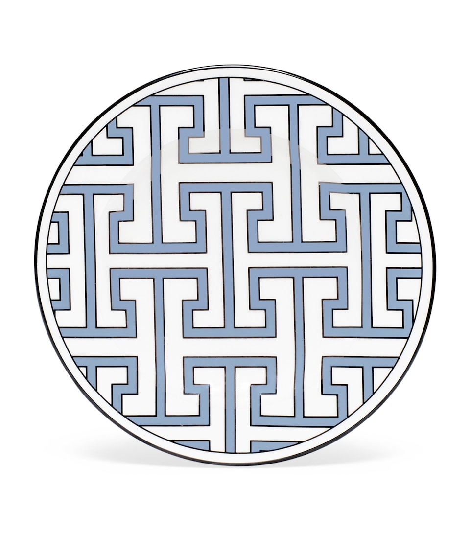 O.W.London Maze Tea Plate (16.5cm) Blue