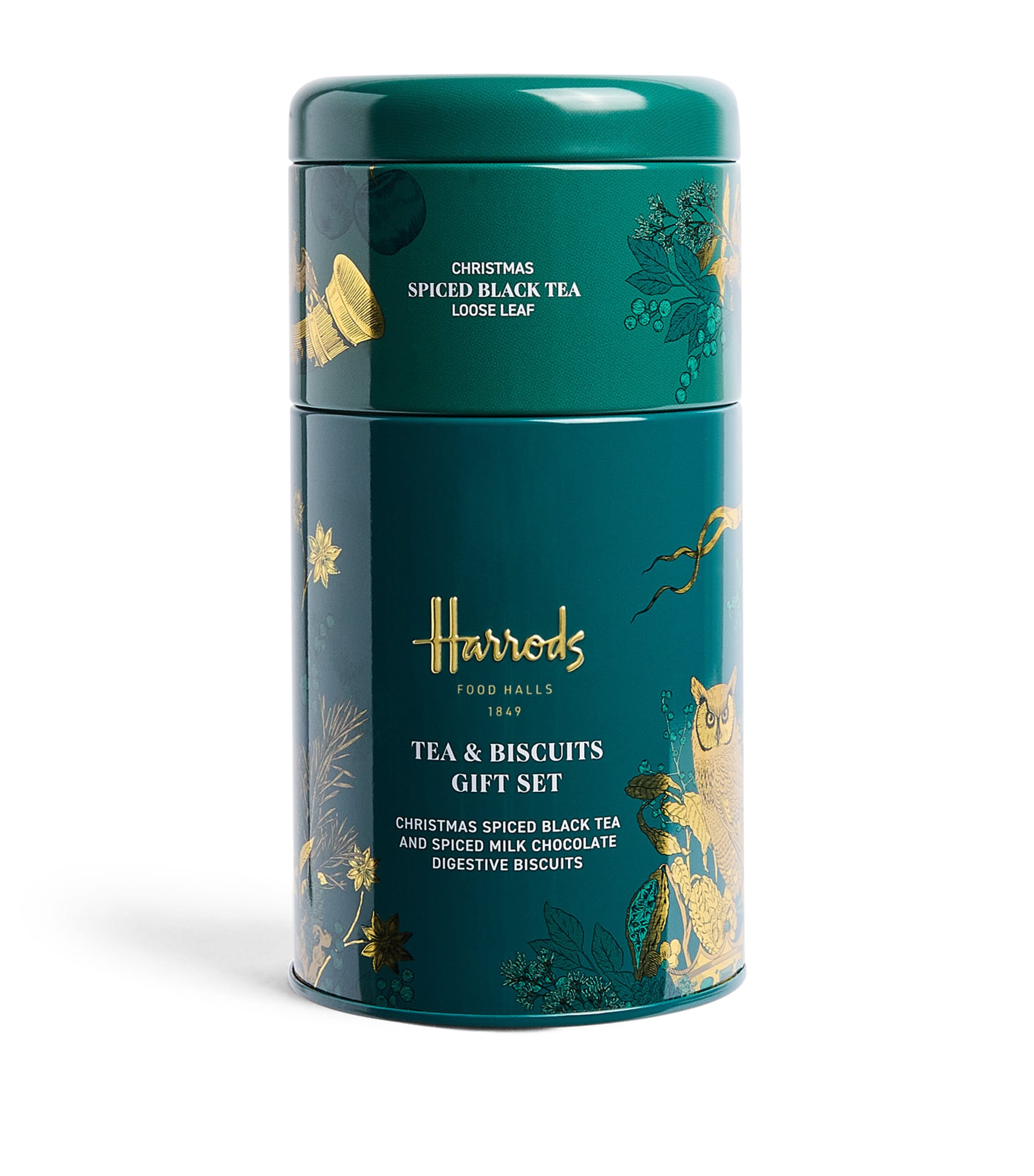 Harrods Christmas Tea and Biscuits Gift Set (200g)