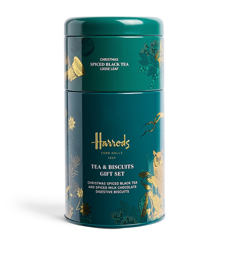 Harrods Christmas Tea and Biscuits Gift Set (200g)
