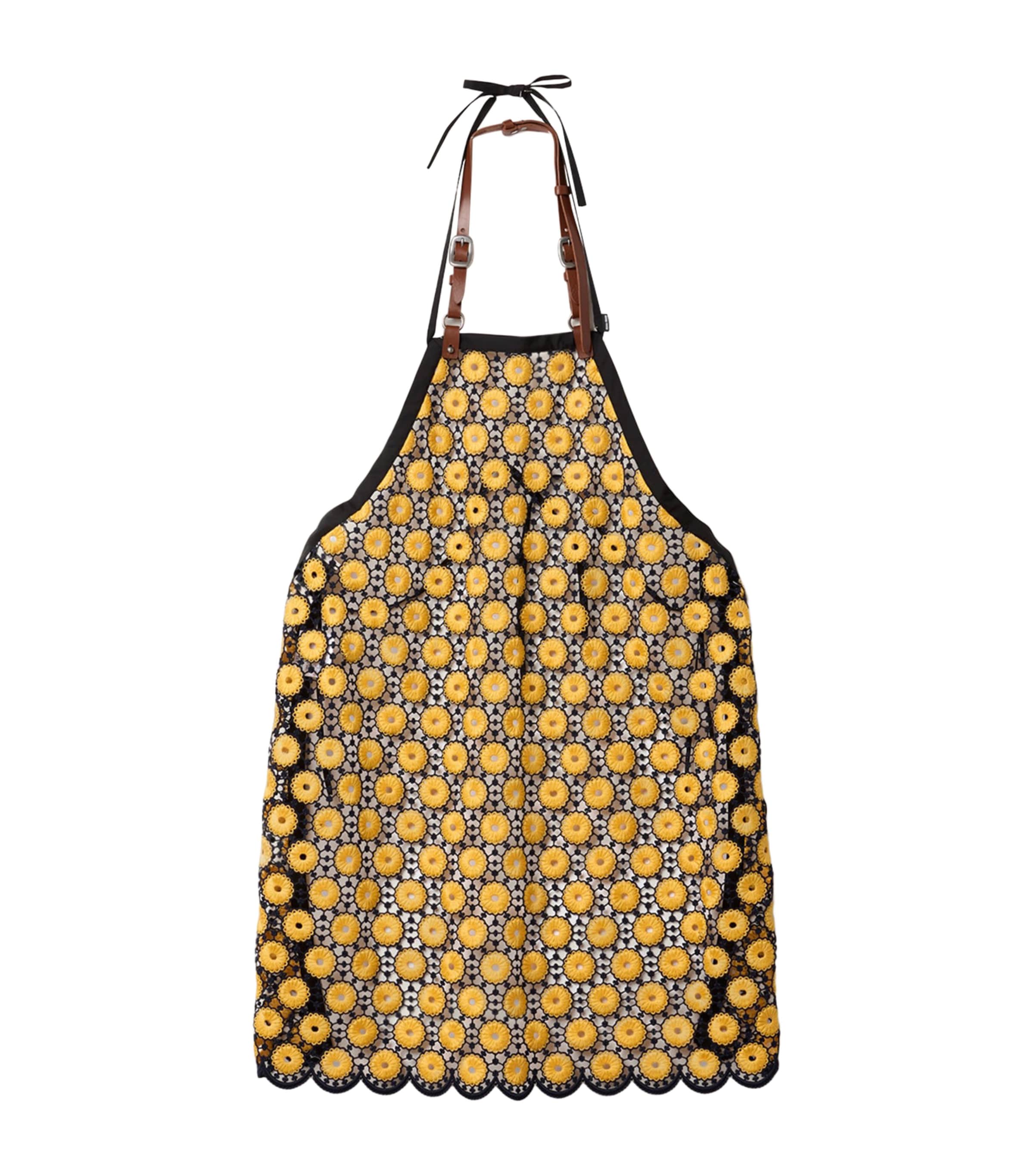 Miu Miu Womens Cotton-Blend Macramé Apron