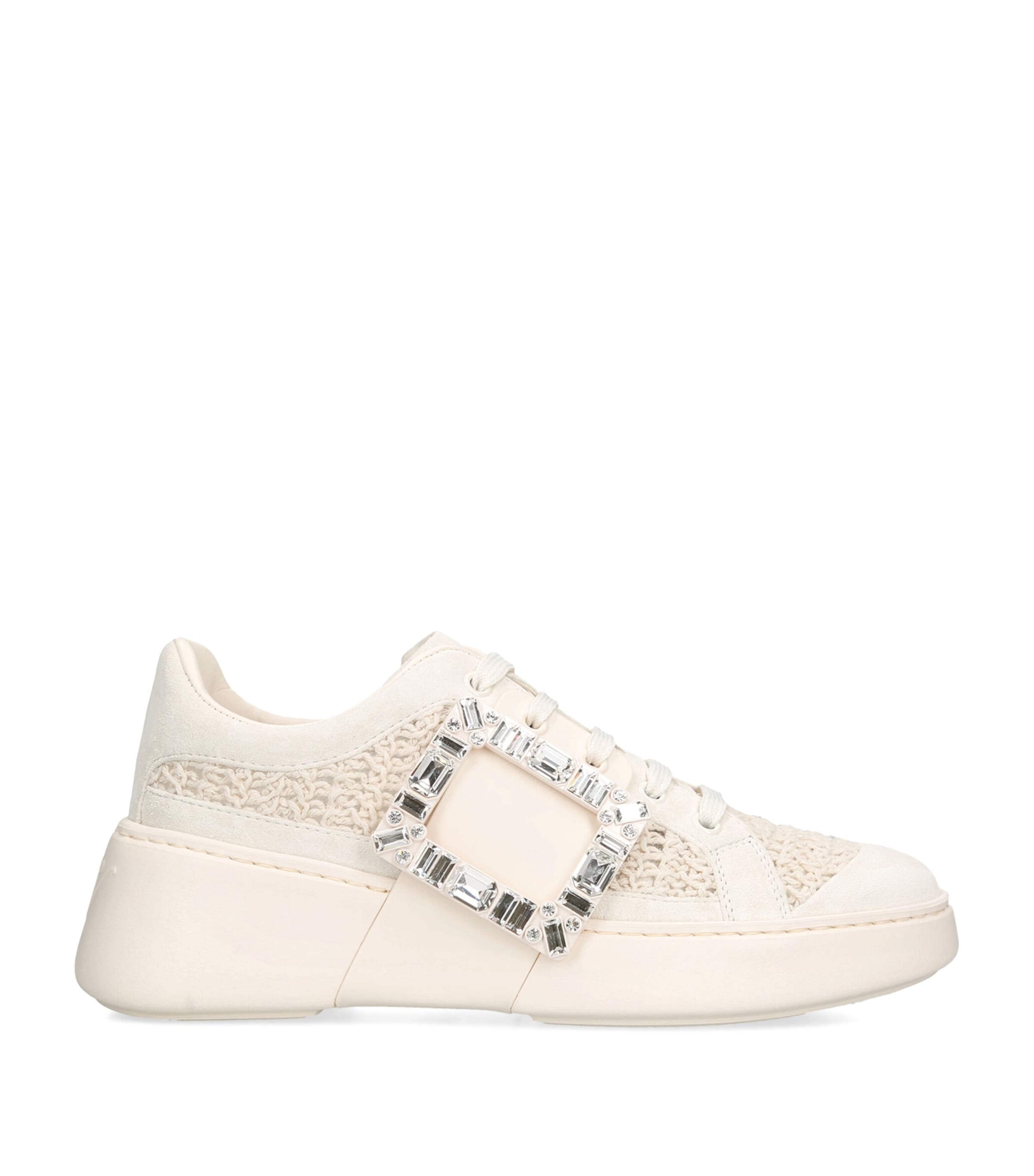 Roger Vivier Crochet Viv' Skate Sneakers White