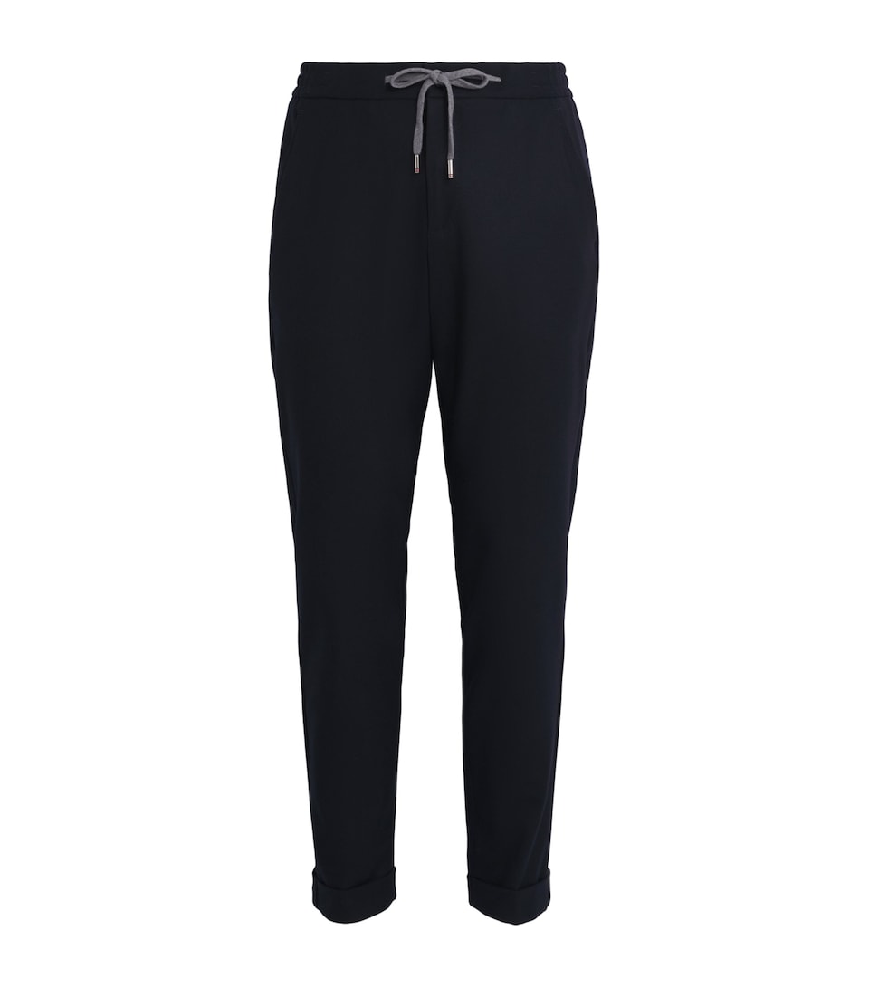 Marco Pescarolo Womens Cashmere Drawstring Trousers Navy