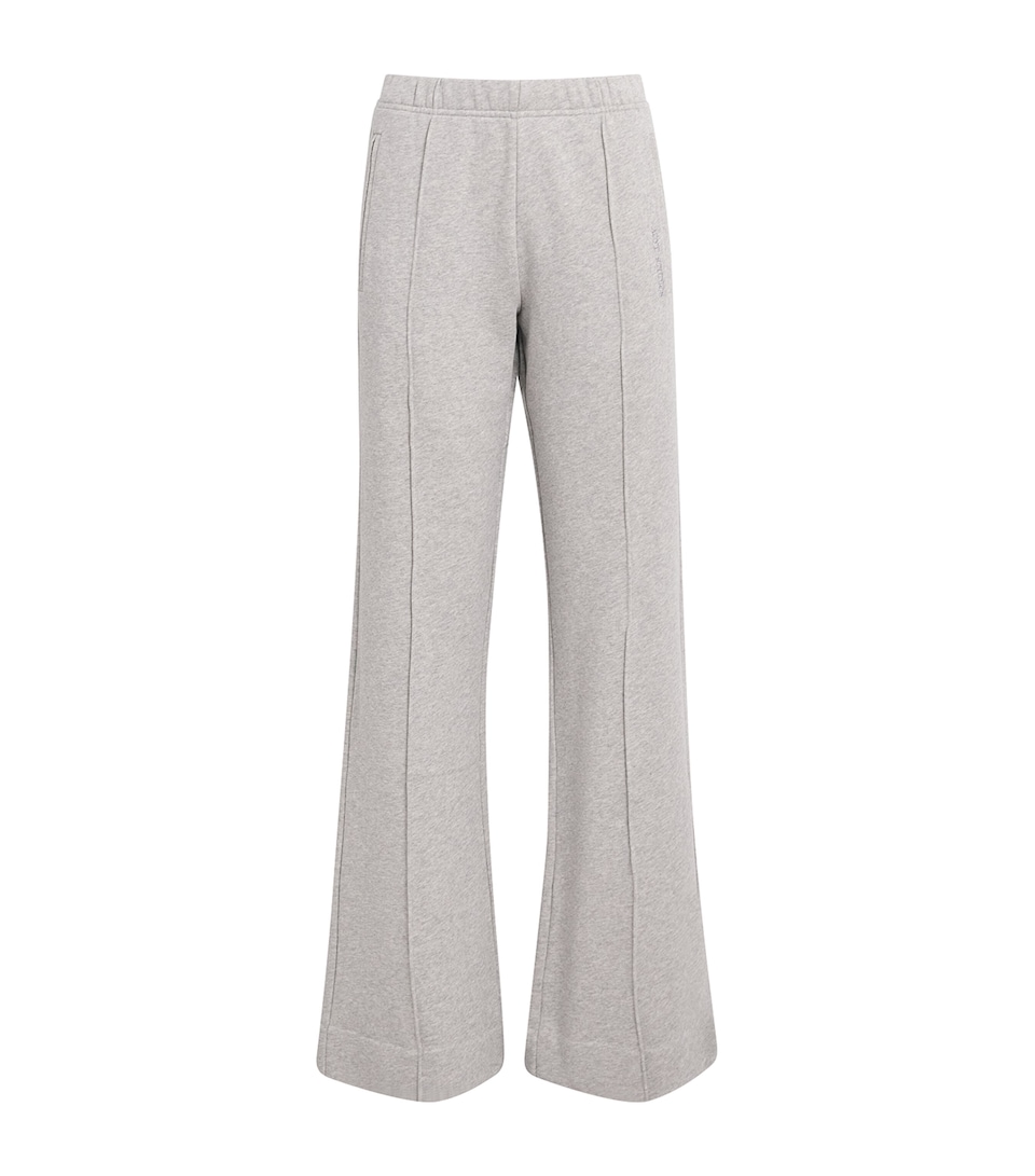 Acne Studios Womens Cotton Logo Sweatpants Grey Melange