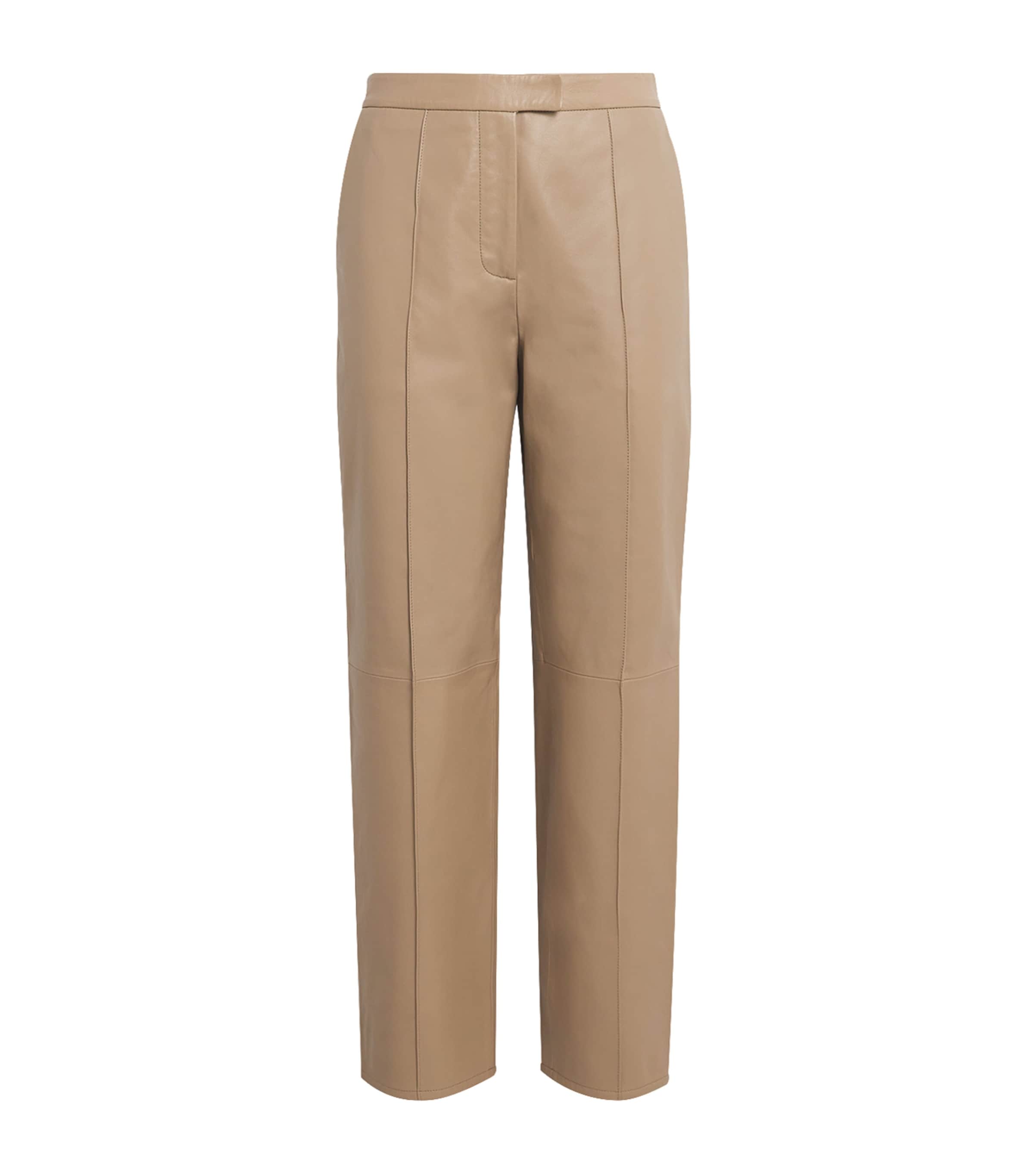Lambskin Straight Tailored Trousers