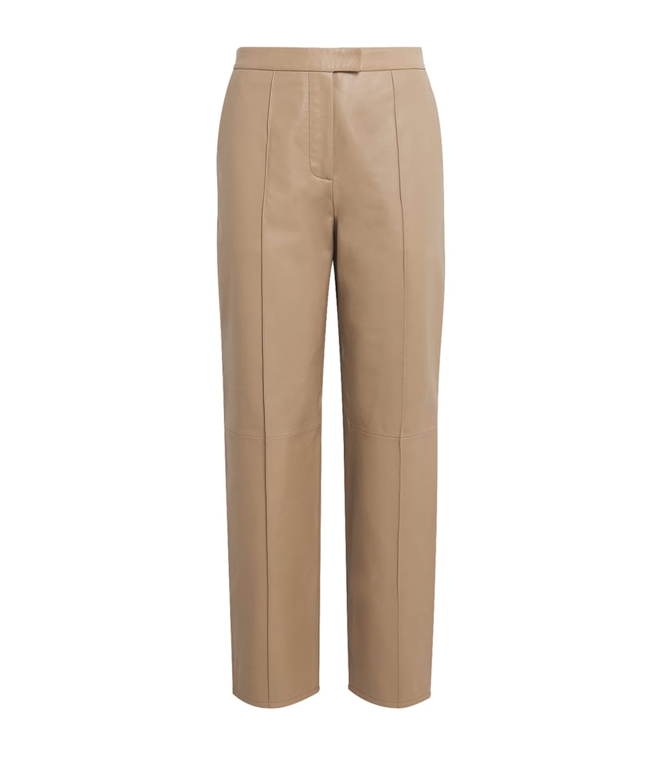 Lambskin Straight Tailored Trousers
