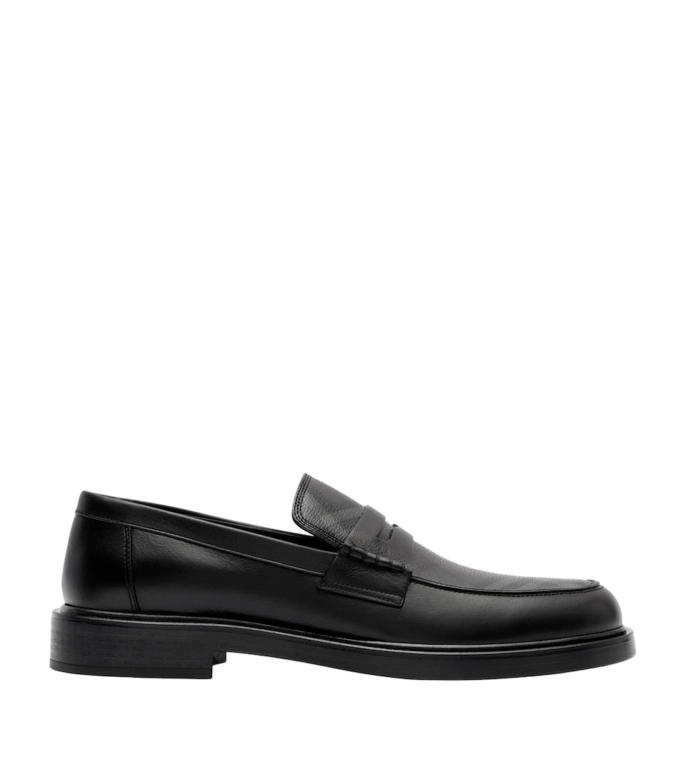 Burberry Check Pembroke Loafers Black/iron Grey Chk