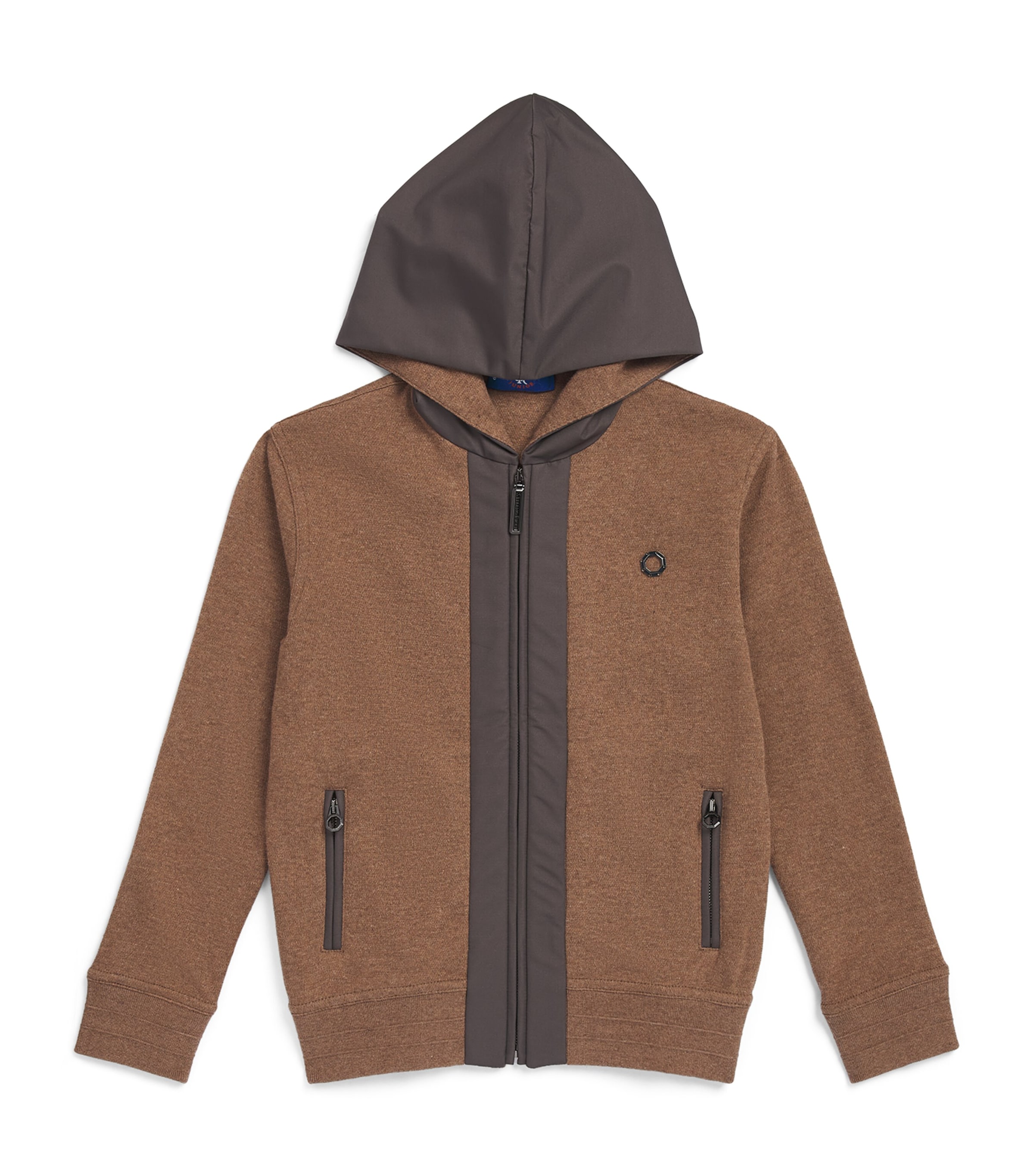 Stefano Ricci Kids Cotton-Cashmere Zip-Up Hoodie (4-16 Years) Brownc.