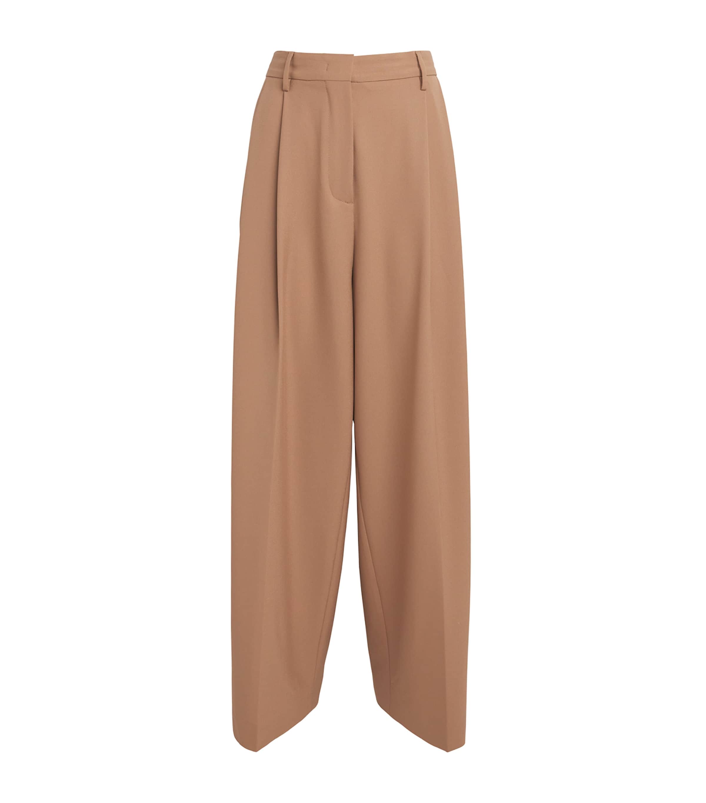 Wool-Blend Pleated Chinos