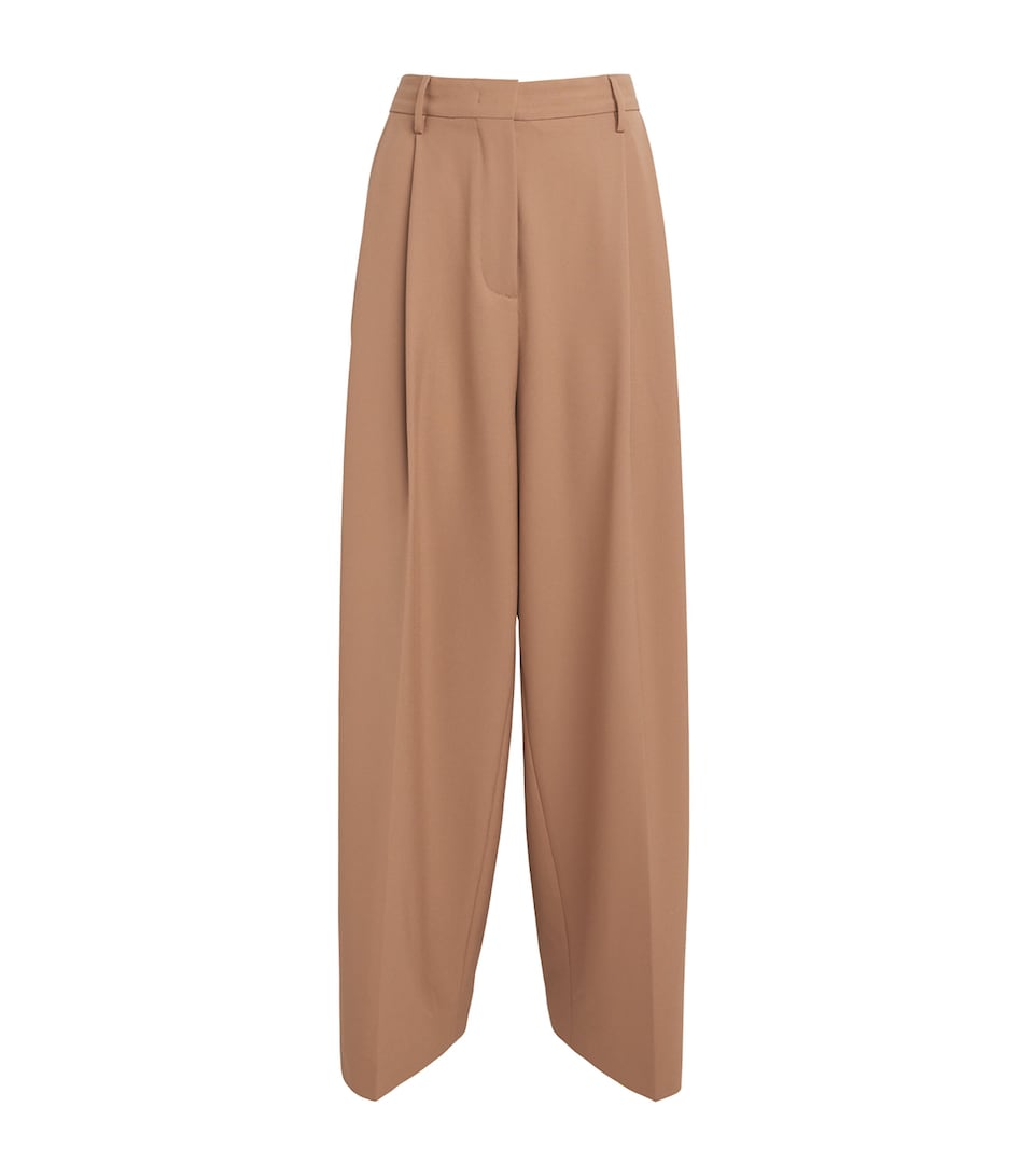 Wool-Blend Pleated Chinos