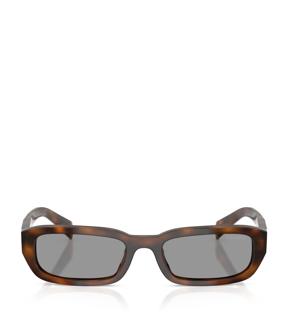 Prada Tortoiseshell Rectangle Sunglasses Brown