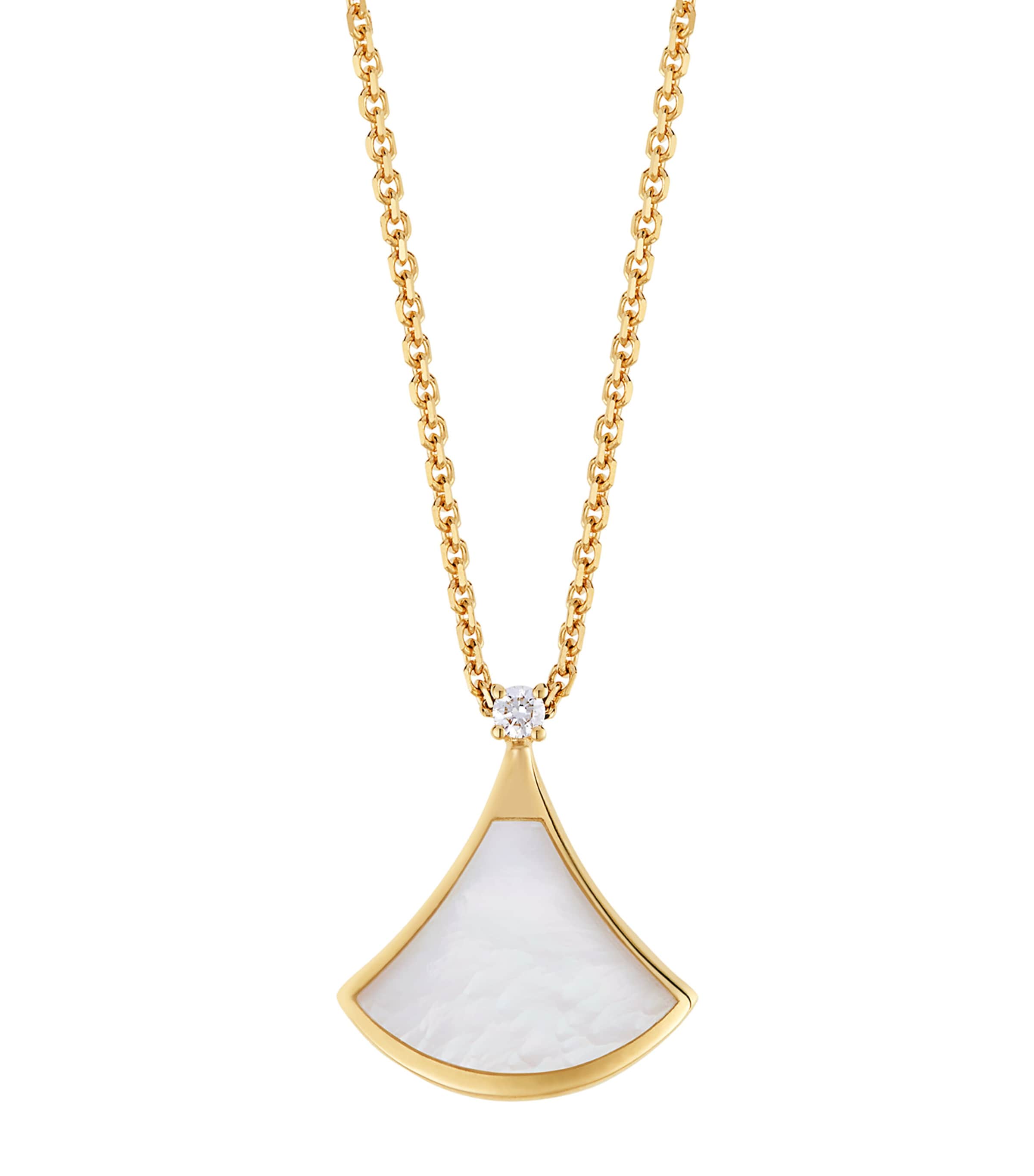 Yellow Gold, Diamond and Mother-of-Pearl Divas' Dream Necklace