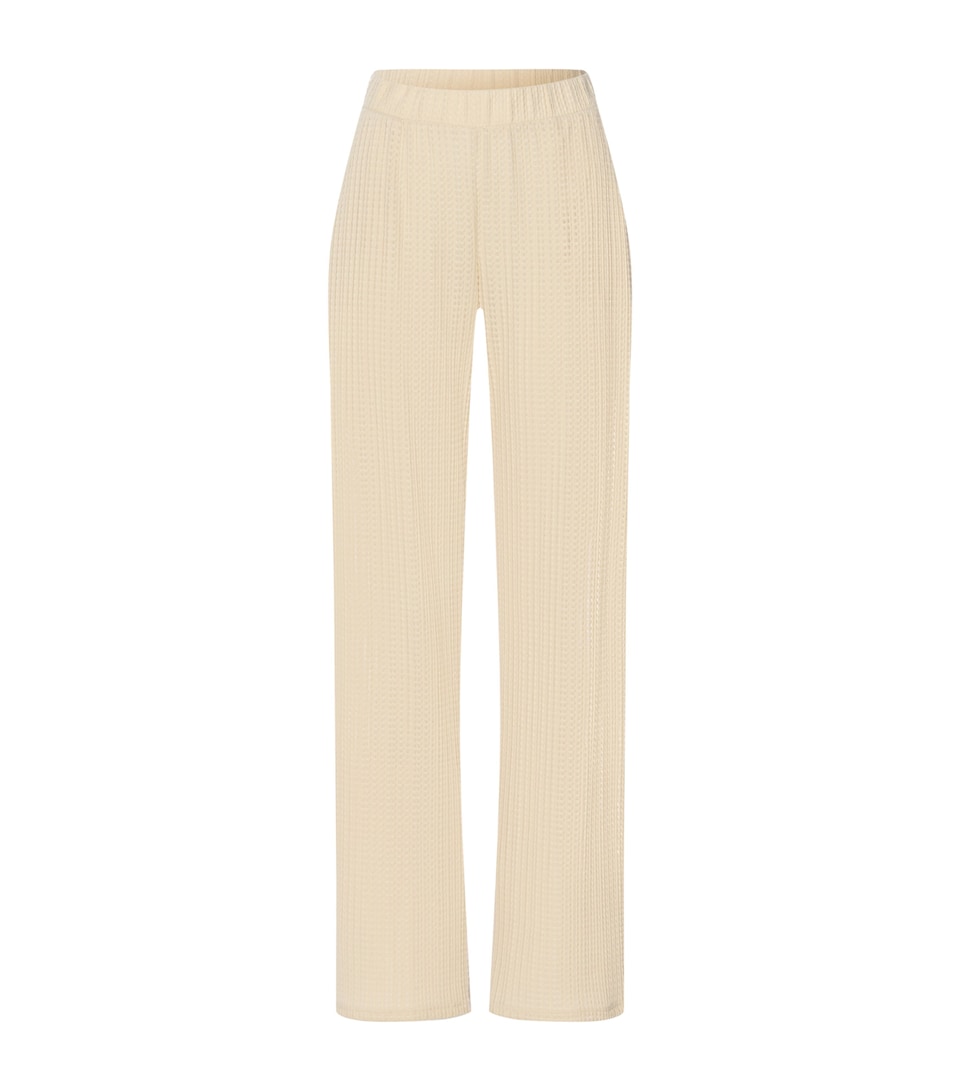 Hanro Womens Summer Knits Straight Trousers Oyster Gray