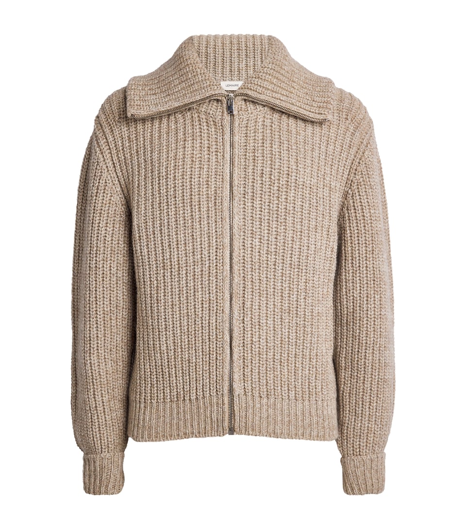 Alpaca-Yak Zip-Up Cardigan