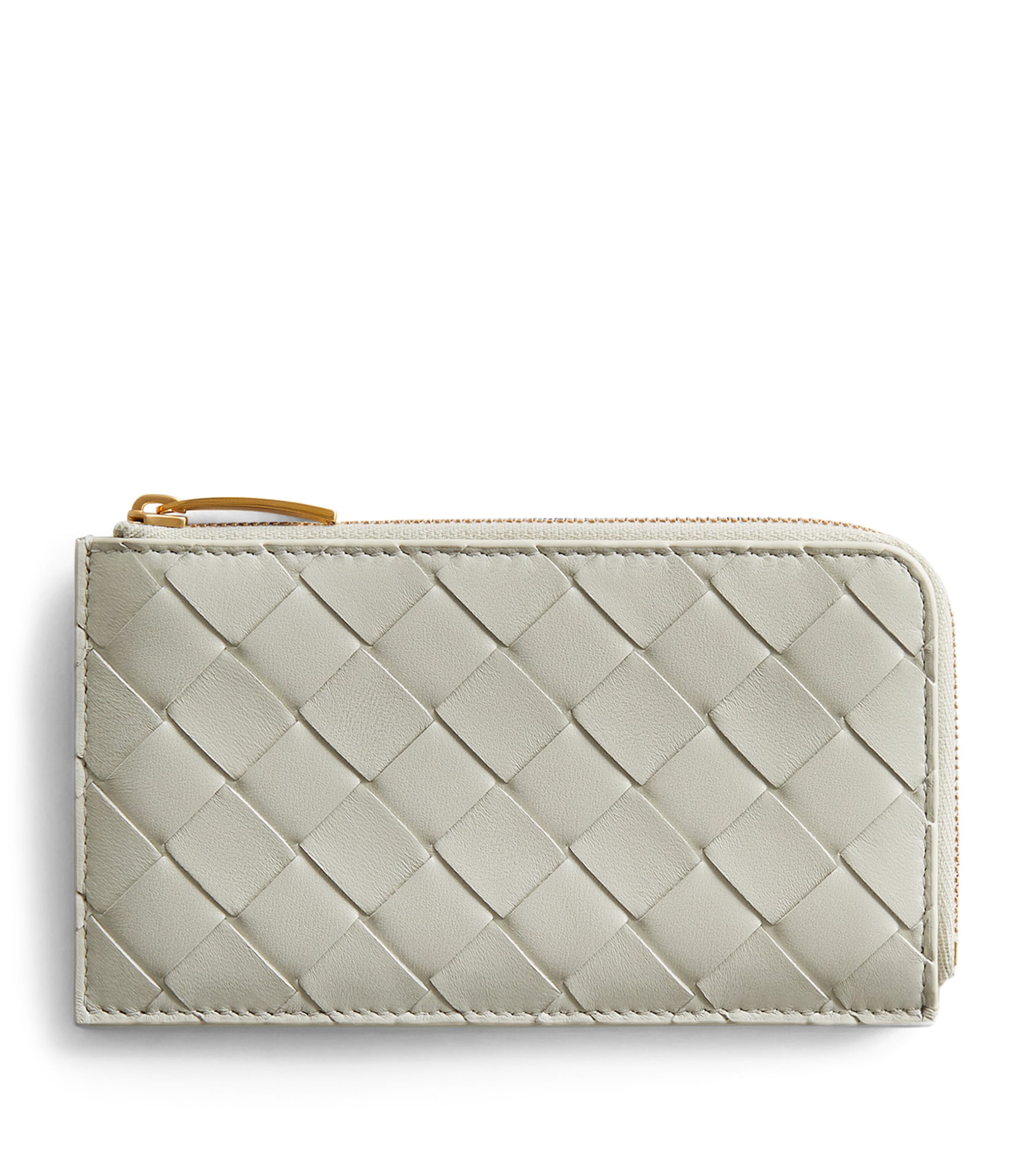 Bottega Veneta Leather Intrecciato L-Zip Card Holder