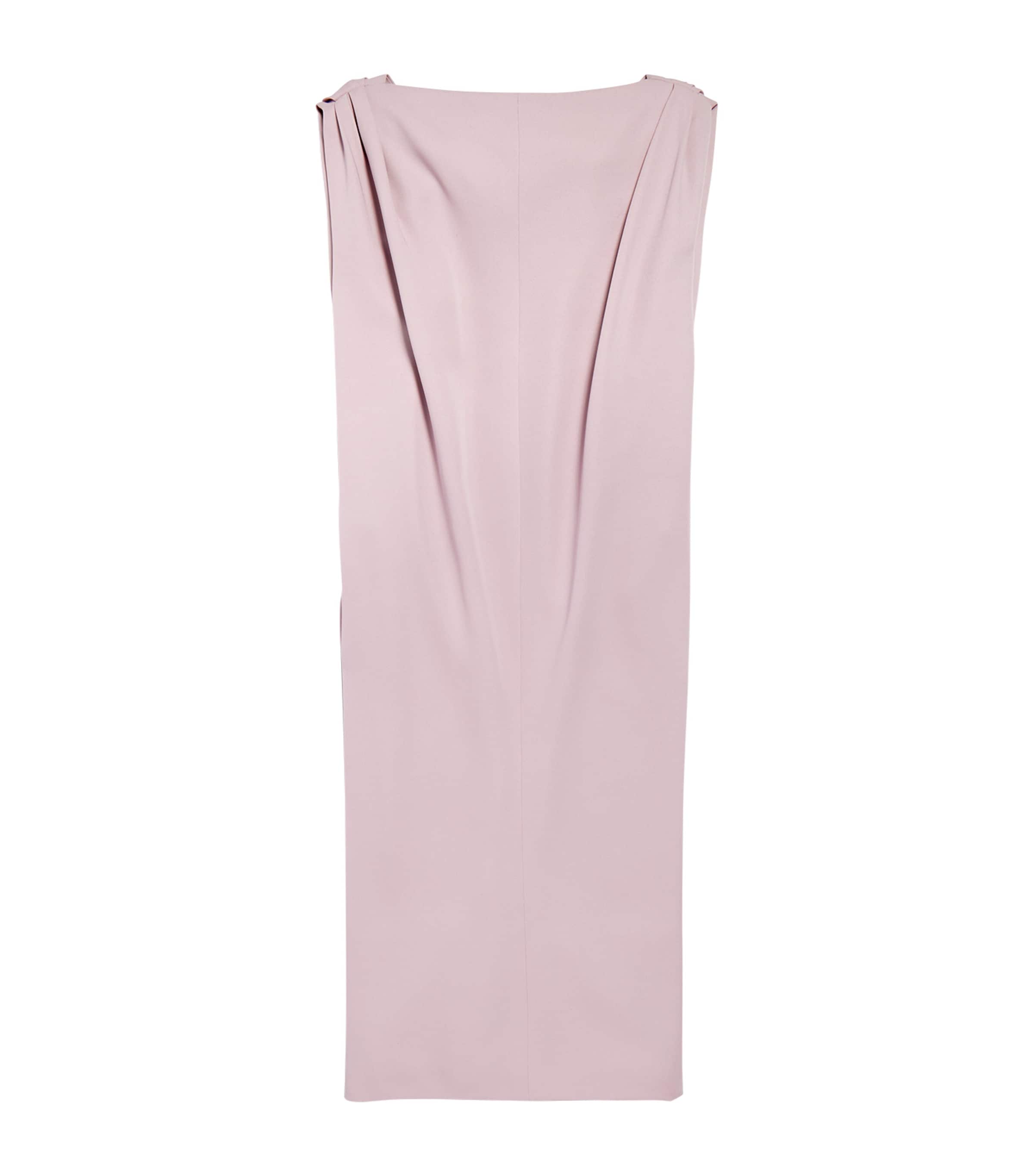 Balenciaga Womens Silk-Wool Sack Midi Dress