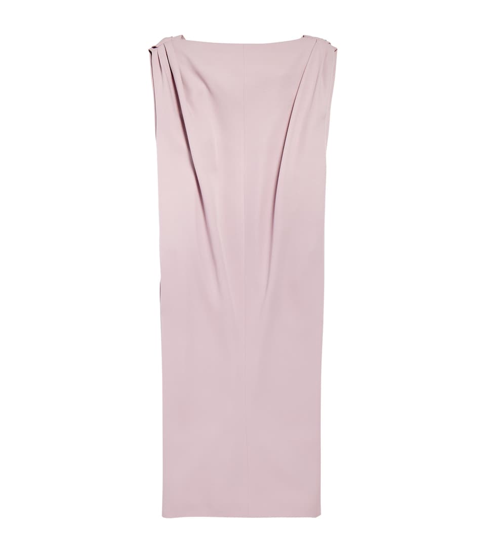 Balenciaga Womens Silk-Wool Sack Midi Dress