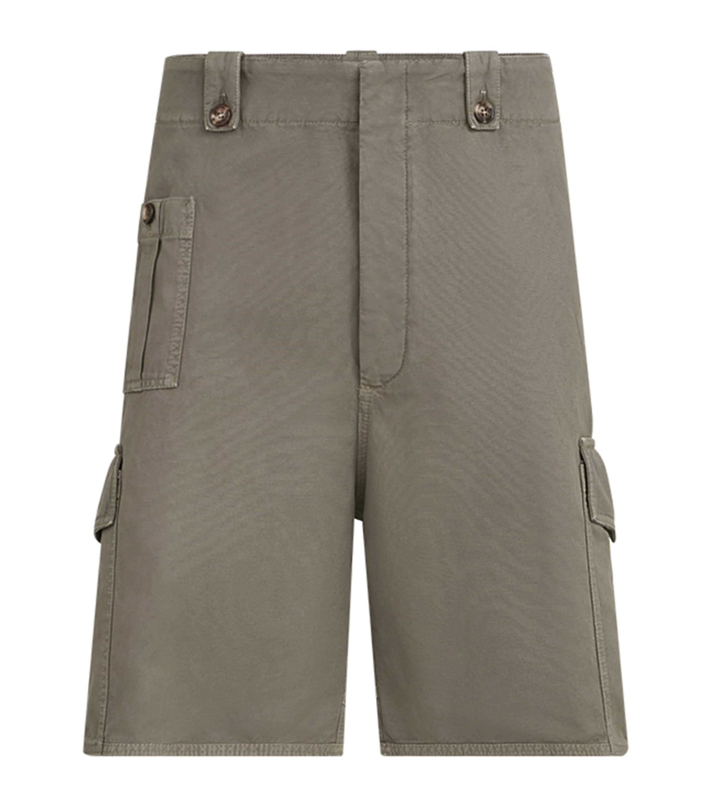 Brunello Cucinelli Mens Cotton-Linen Bermuda Shorts