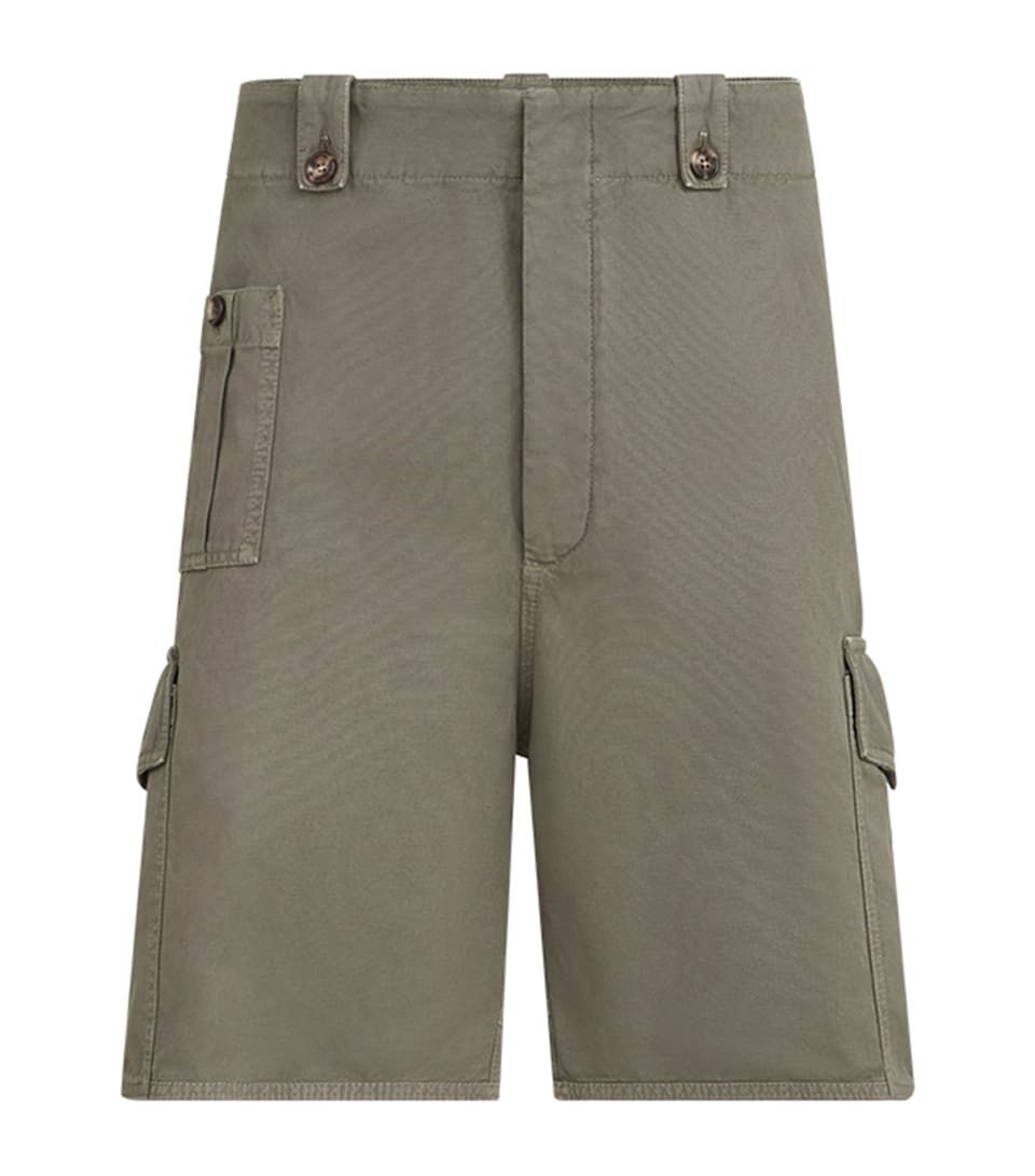 Brunello Cucinelli Mens Cotton-Linen Bermuda Shorts
