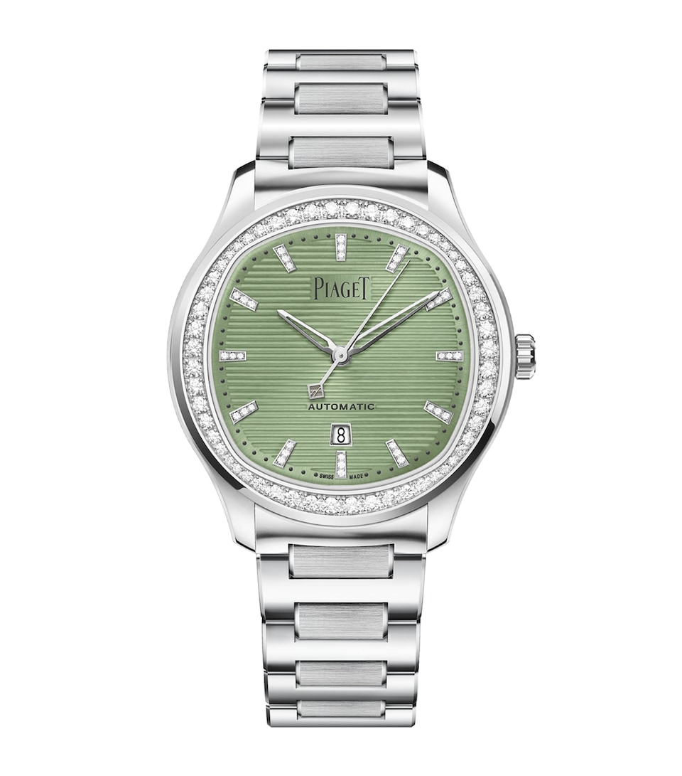 Piaget Stainless Steel and Diamond Polo Date Watch 36mm Steel