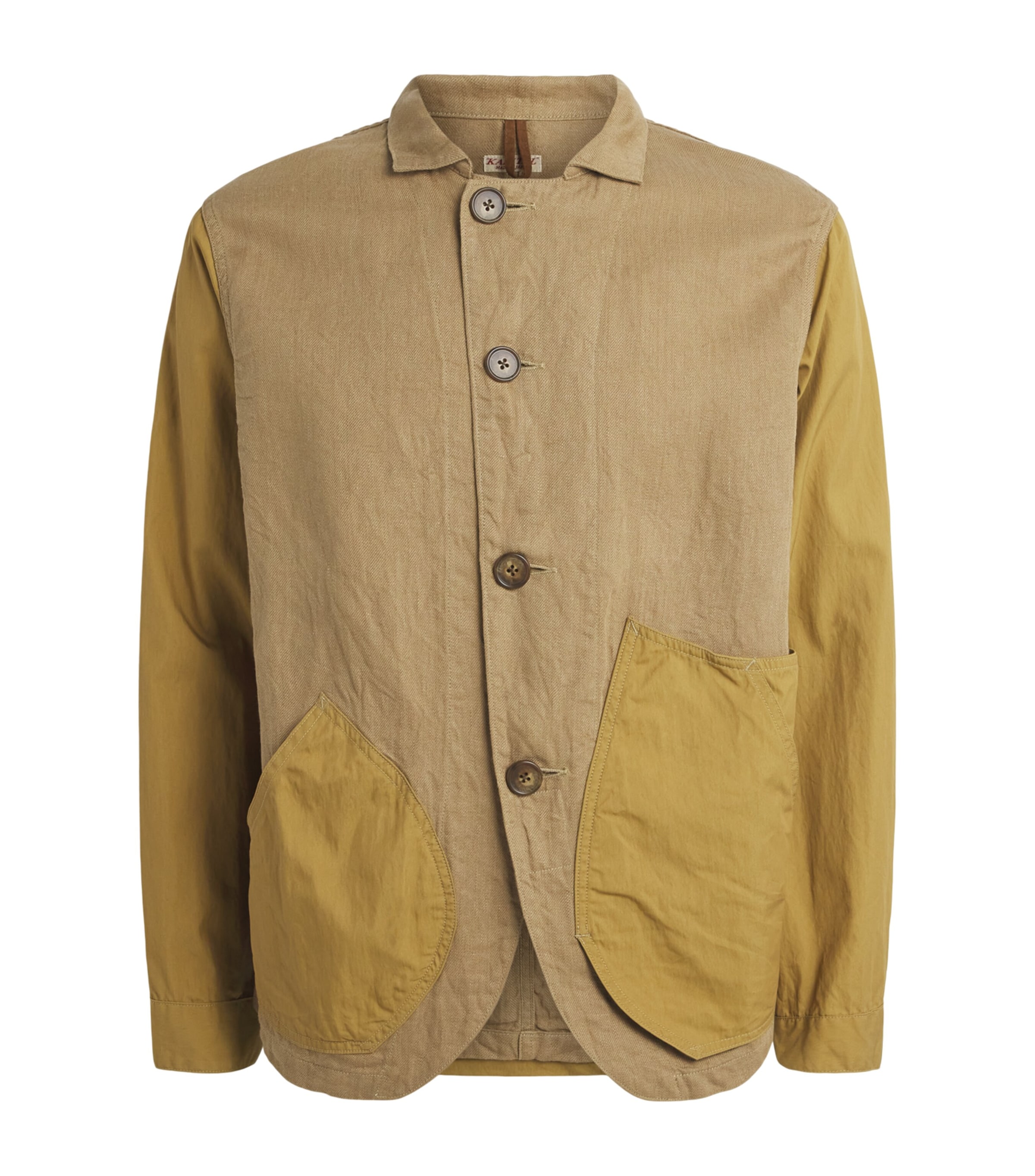 Kapital Mens Linen Ringoman Overshirt Beige