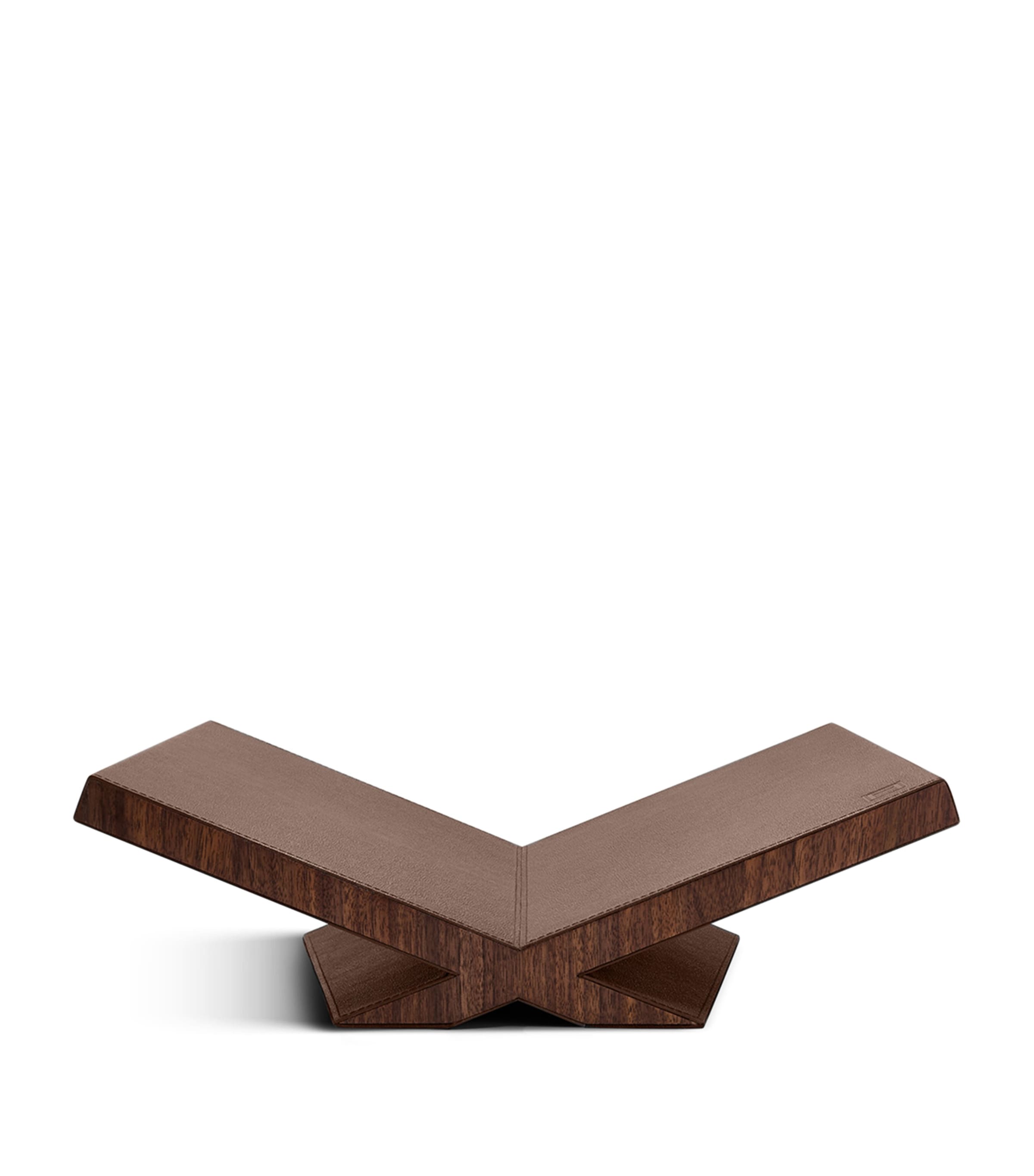 Walnut-Leather Classic Collector Bookstand