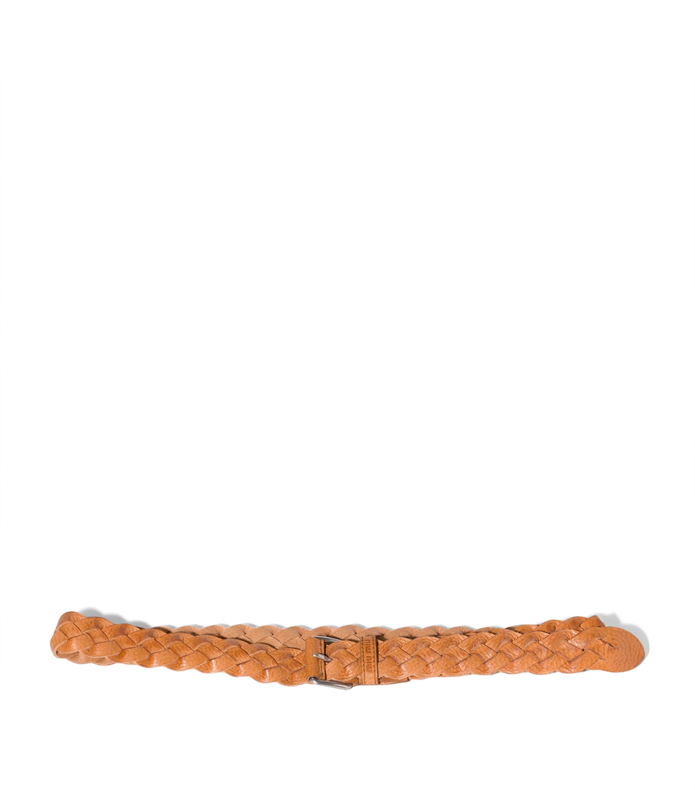 Miu Miu Calfskin Woven Belt