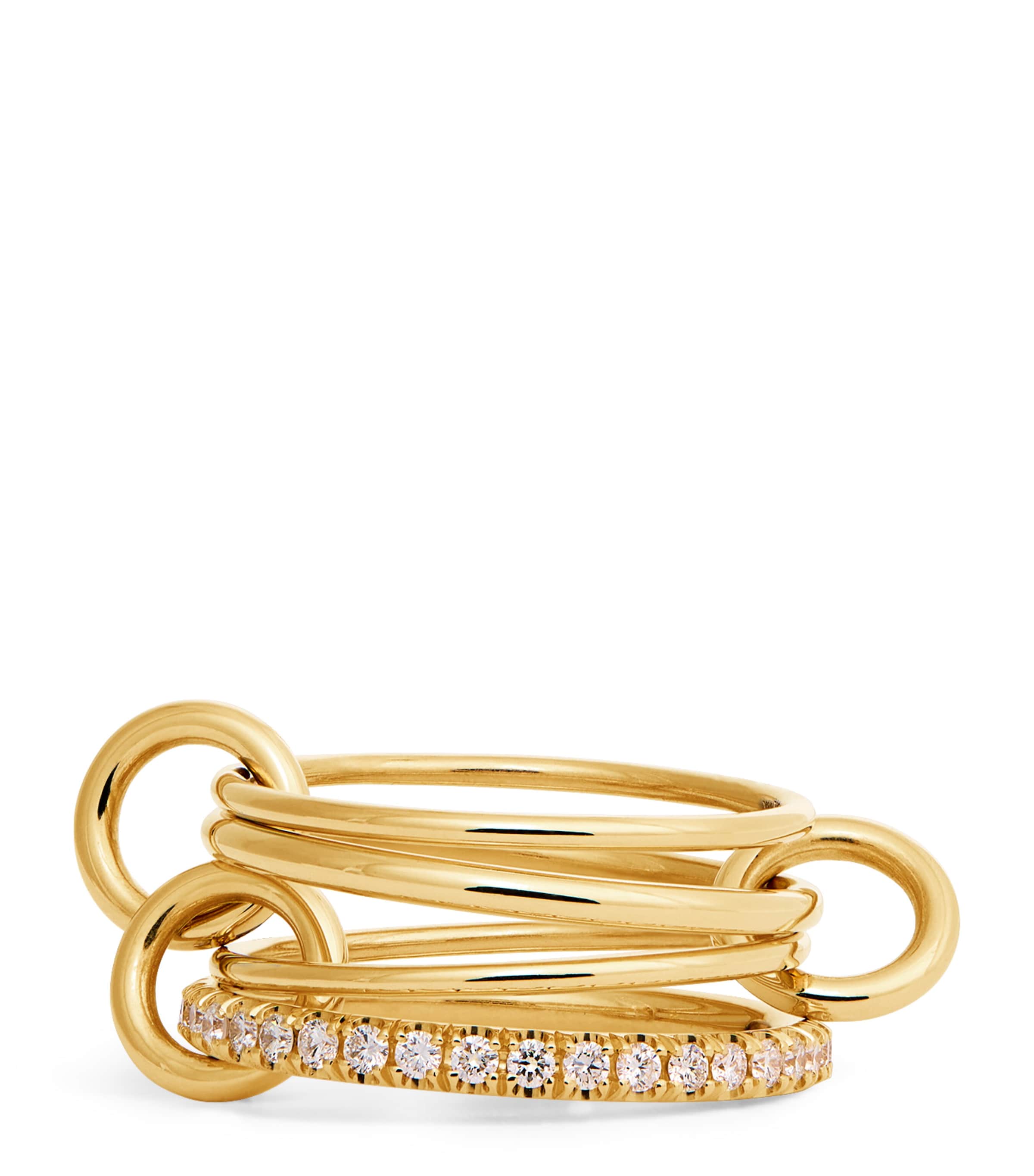 Yellow Gold and Diamond Pisces Ring (Size 7)