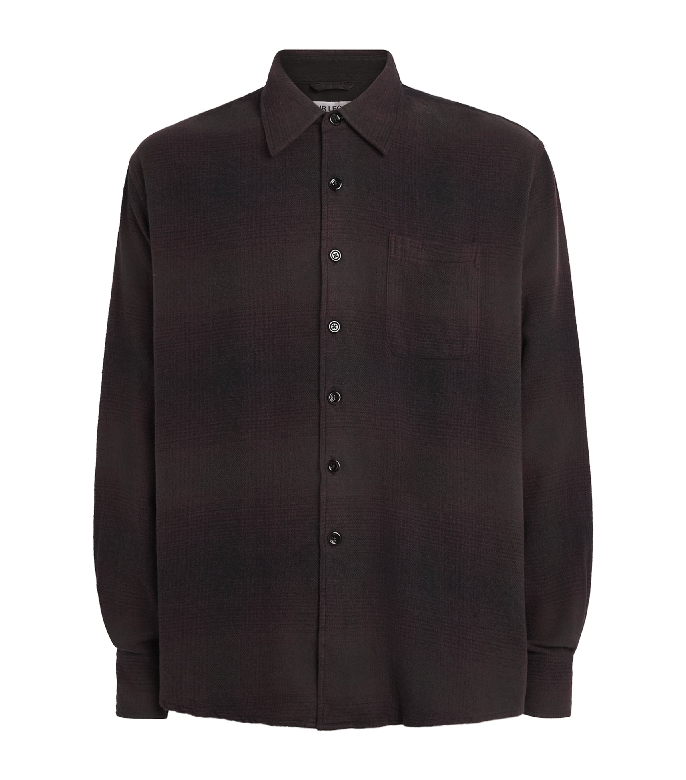 Our Legacy Mens Check Above Shirt Cordial Dusk Grain