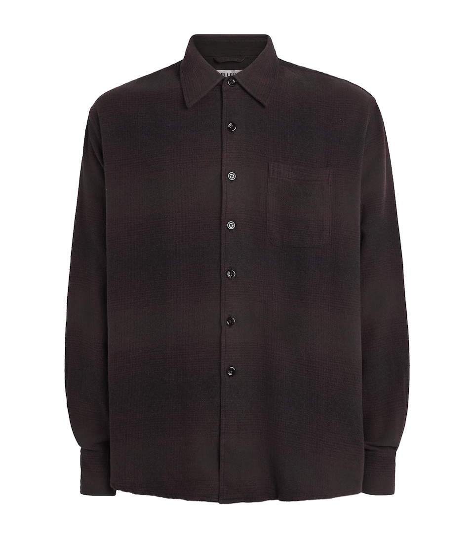 Our Legacy Mens Check Above Shirt Cordial Dusk Grain