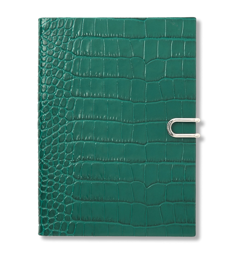 Smythson Leather Mara Soho A5 Mid-Year 2026 Diary Petrol
