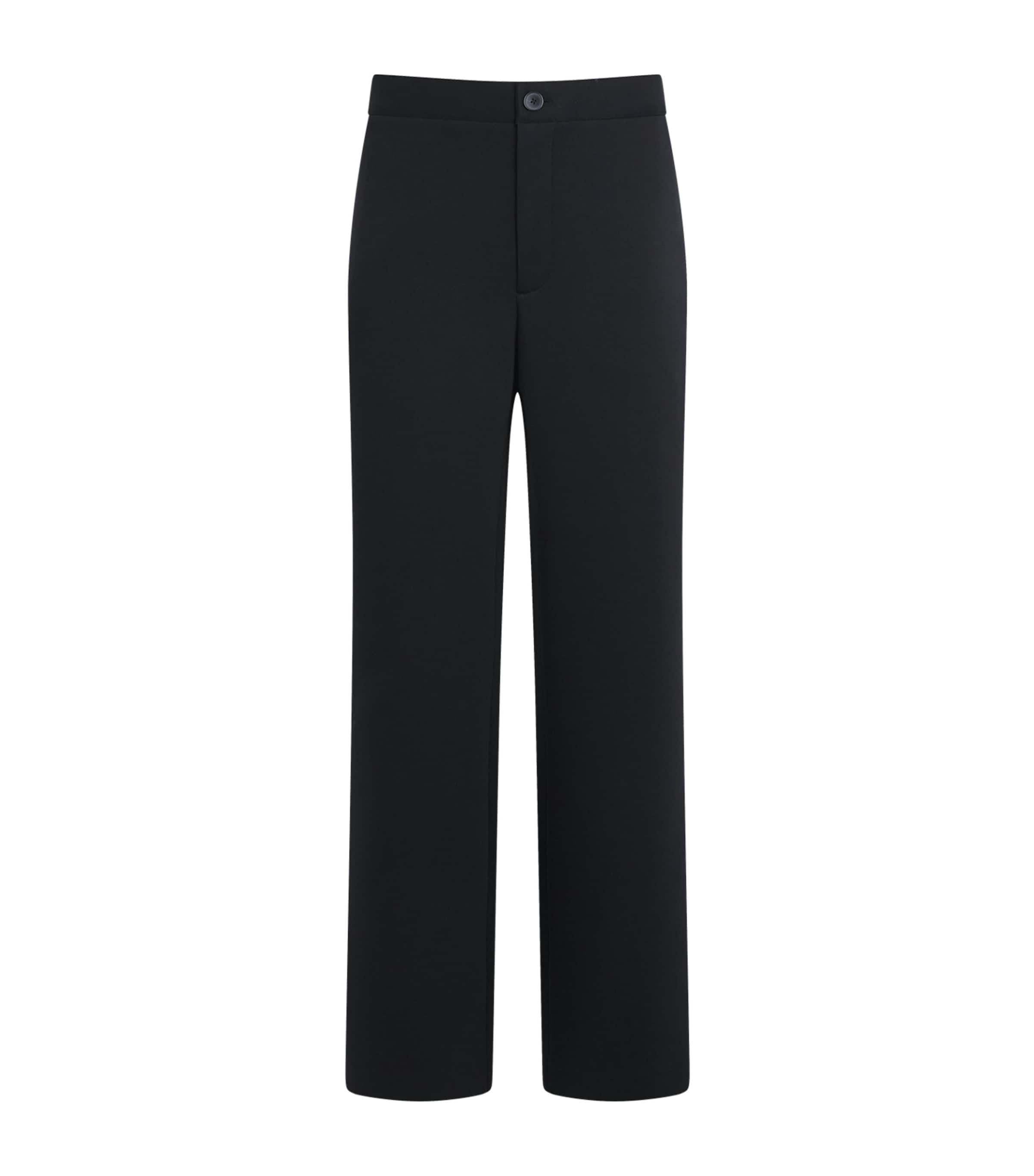 Cotton-Blend Straight Trousers