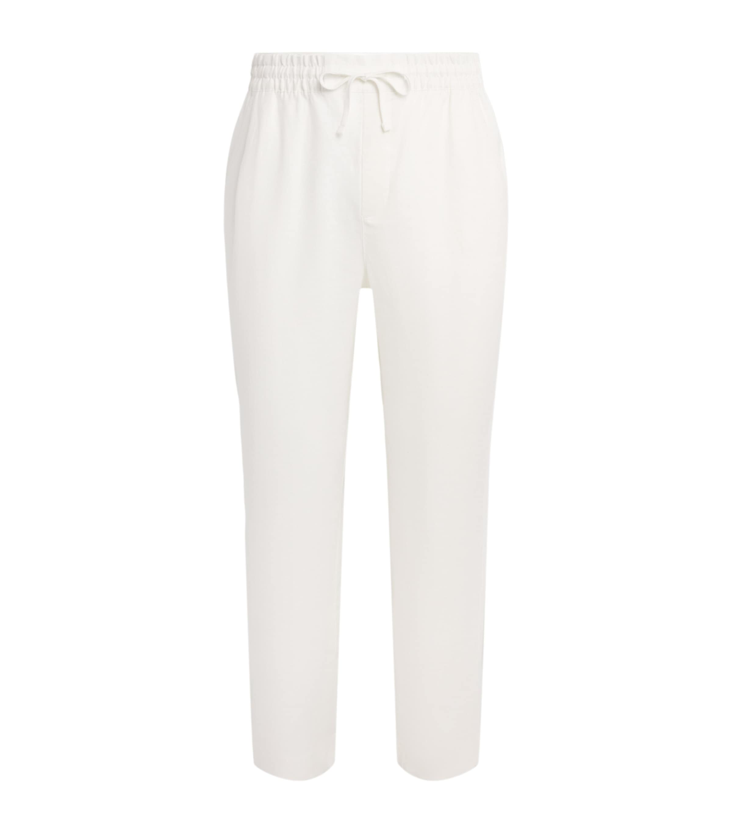 CHÉ Mens Linen Avila Drawstring Chinos White